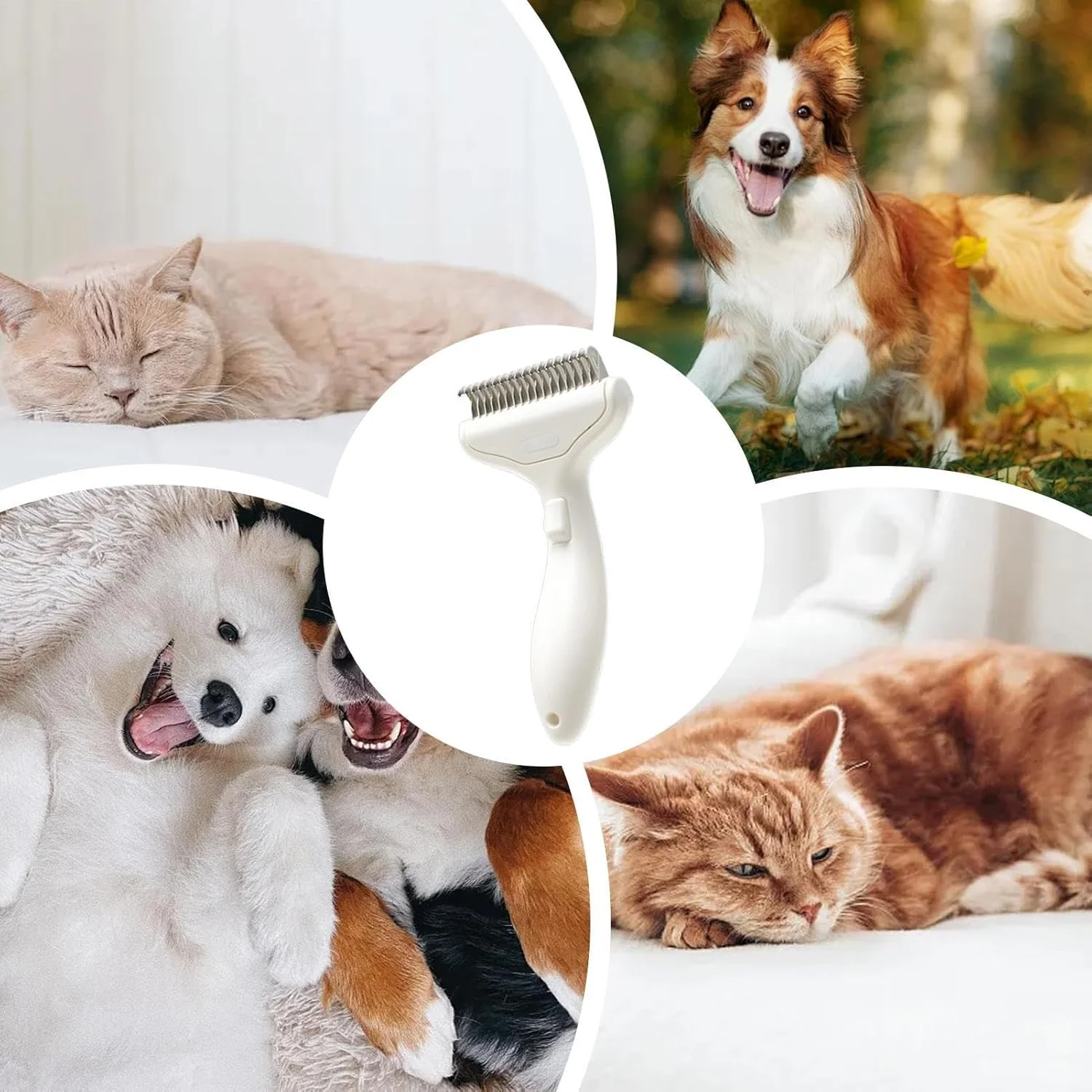 برس گربه برای ریزش مو - برس خود تمیز شونده استیل ضد زنگ، شانه تمیز کننده حیوانات خانگی، برای مسافرت، نظافت داخلی و خارجی، نظافت منزل، حمام کردن روزانه توله سگ و بچه گربه