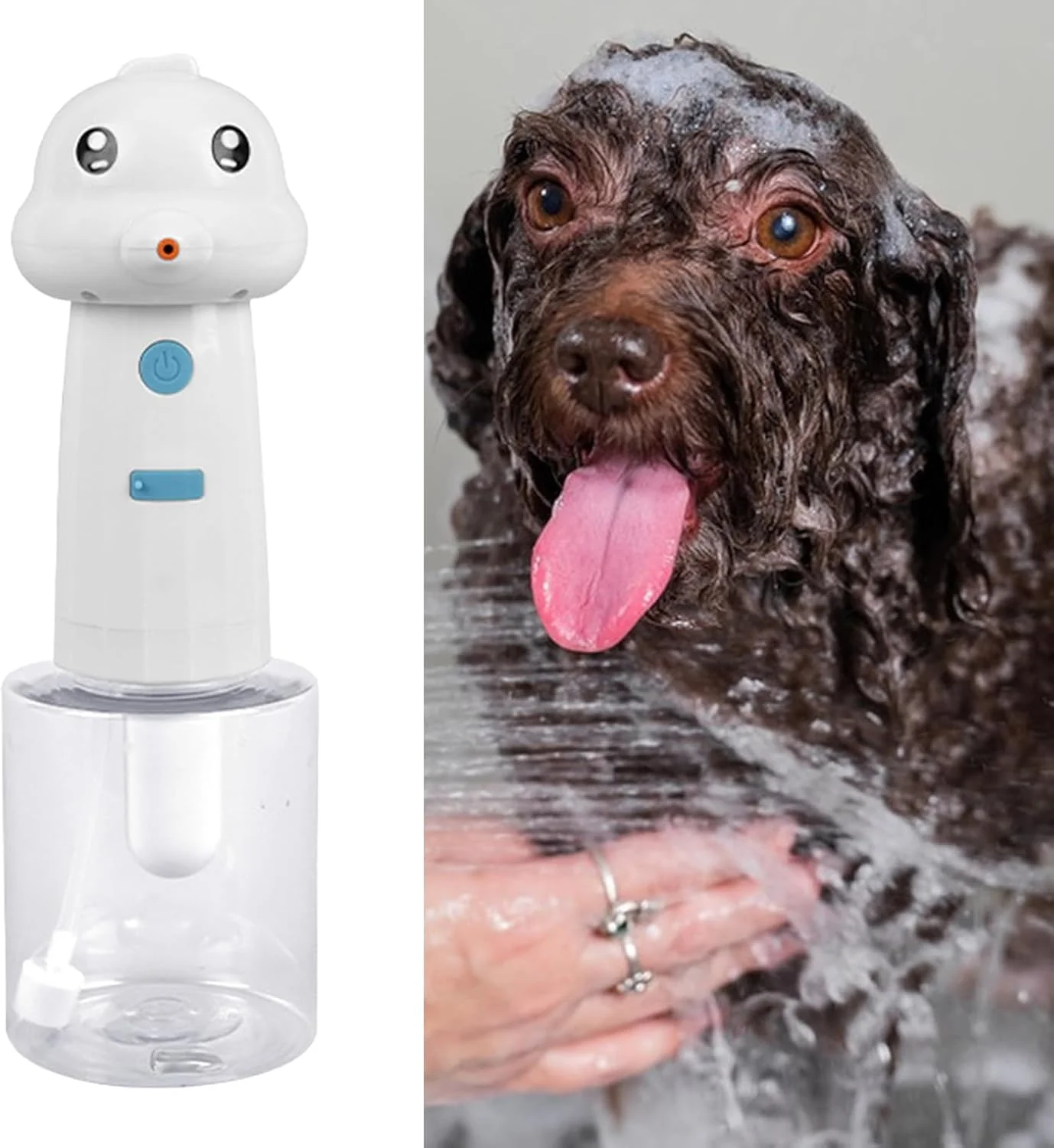 فوم ساز شامپو سگ برای حمام - اسپری کننده اتوماتیک حباب، پخش کننده صابون سگ، برای تمیز کردن حمام حیوانات خانگی، سینک آشپزخانه و توالت فوم ساز شامپو سگ برای حمام - اسپری کننده اتوماتیک حباب، پخش کننده صابون سگ، برای تمیز کردن حمام حیوانات خانگی، سینک آشپزخانه و توالت