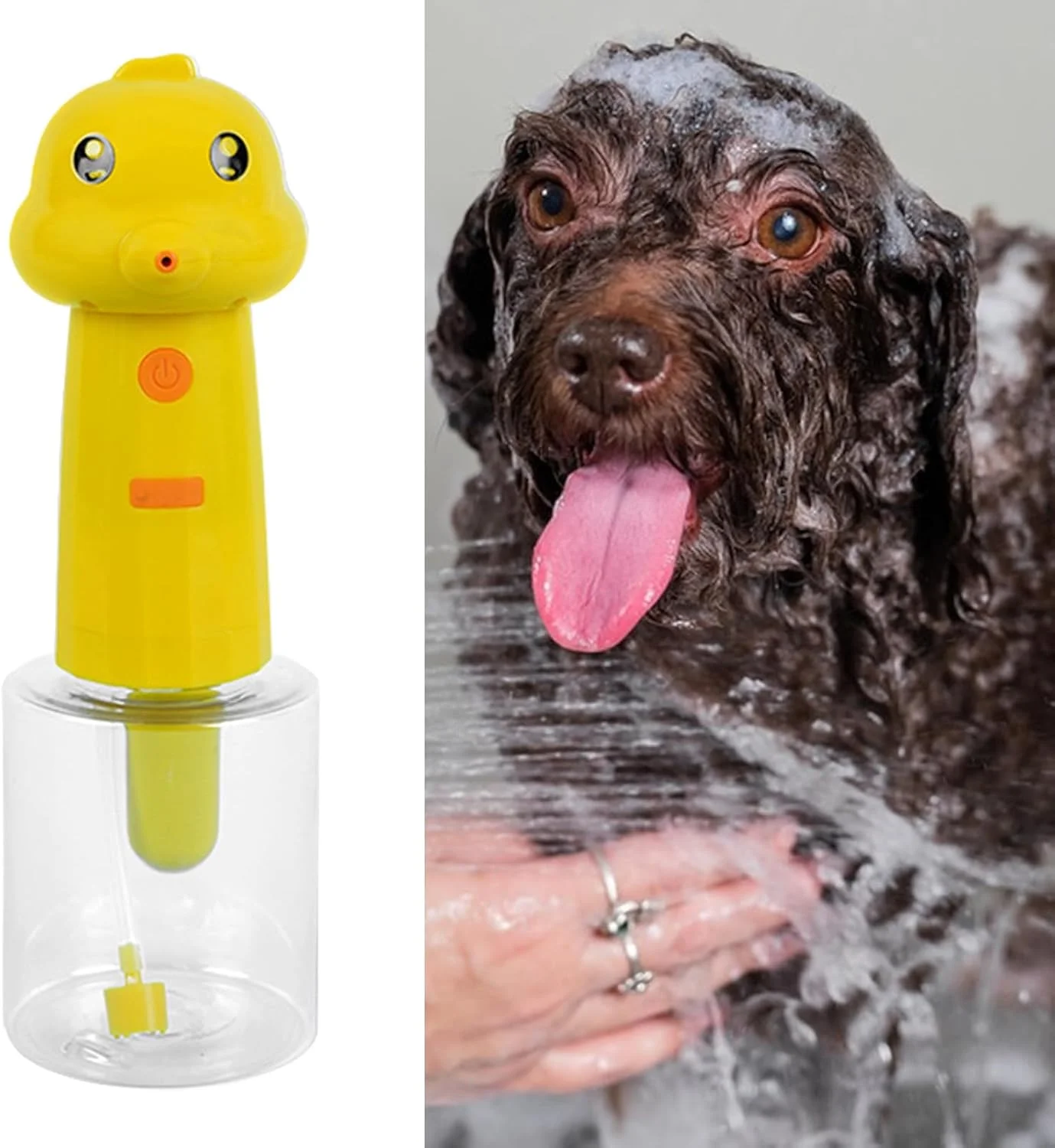 مایع ریز صابون سگ | لوازم اسپری شارژی اتوماتیک، اسپری فوم شامپو سگ - برای حمام، سینک آشپزخانه، توالت، حمام حیوانات خانگی