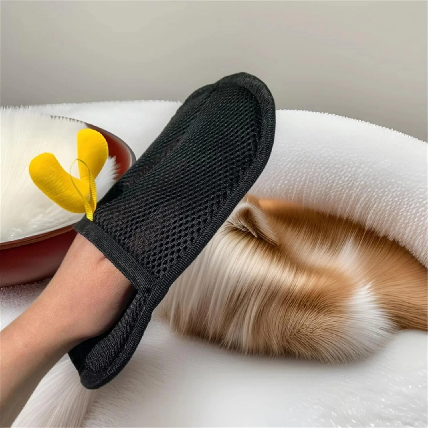 دستکش چند منظوره موبر، قابل استفاده مجدد برای لباس، مبل، پتو، ابزار تمیز کننده ارتقا یافته، دستکش موبر گربه