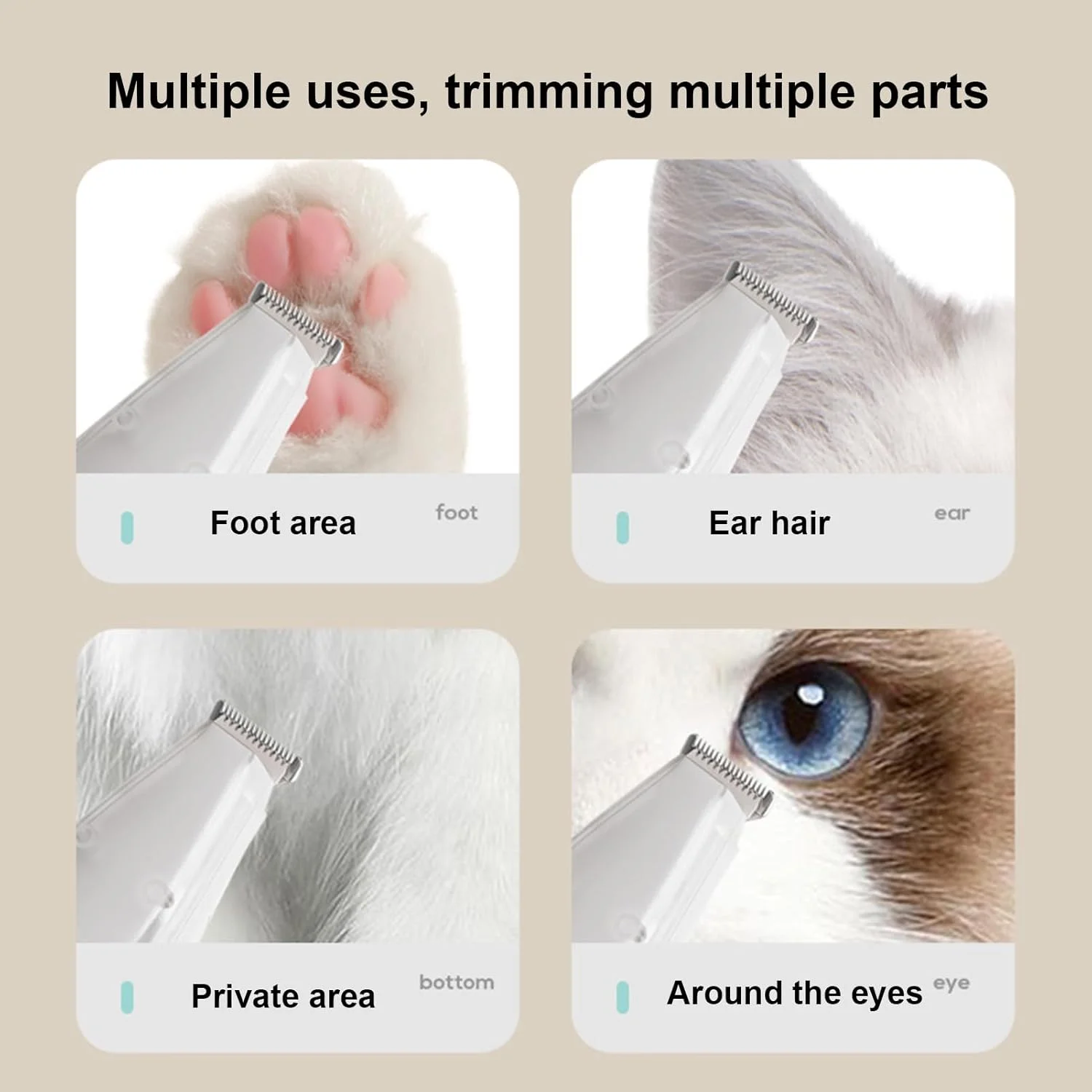 ماشین اصلاح پنجه سگ | ماشین اصلاح شارژی پنجه - ماشین اصلاح سگ - برای گربه ها، توله سگ ها، حیوانات خانگی نژاد کوچک و بزرگ، حیوانات با پوشش ضخیم و ریزش مو ماشین اصلاح پنجه سگ | ماشین اصلاح شارژی پنجه - ماشین اصلاح سگ - برای گربه ها، توله سگ ها، حیوانات خانگی نژاد کوچک و بزرگ، حیوانات با پوشش ضخیم و ریزش مو