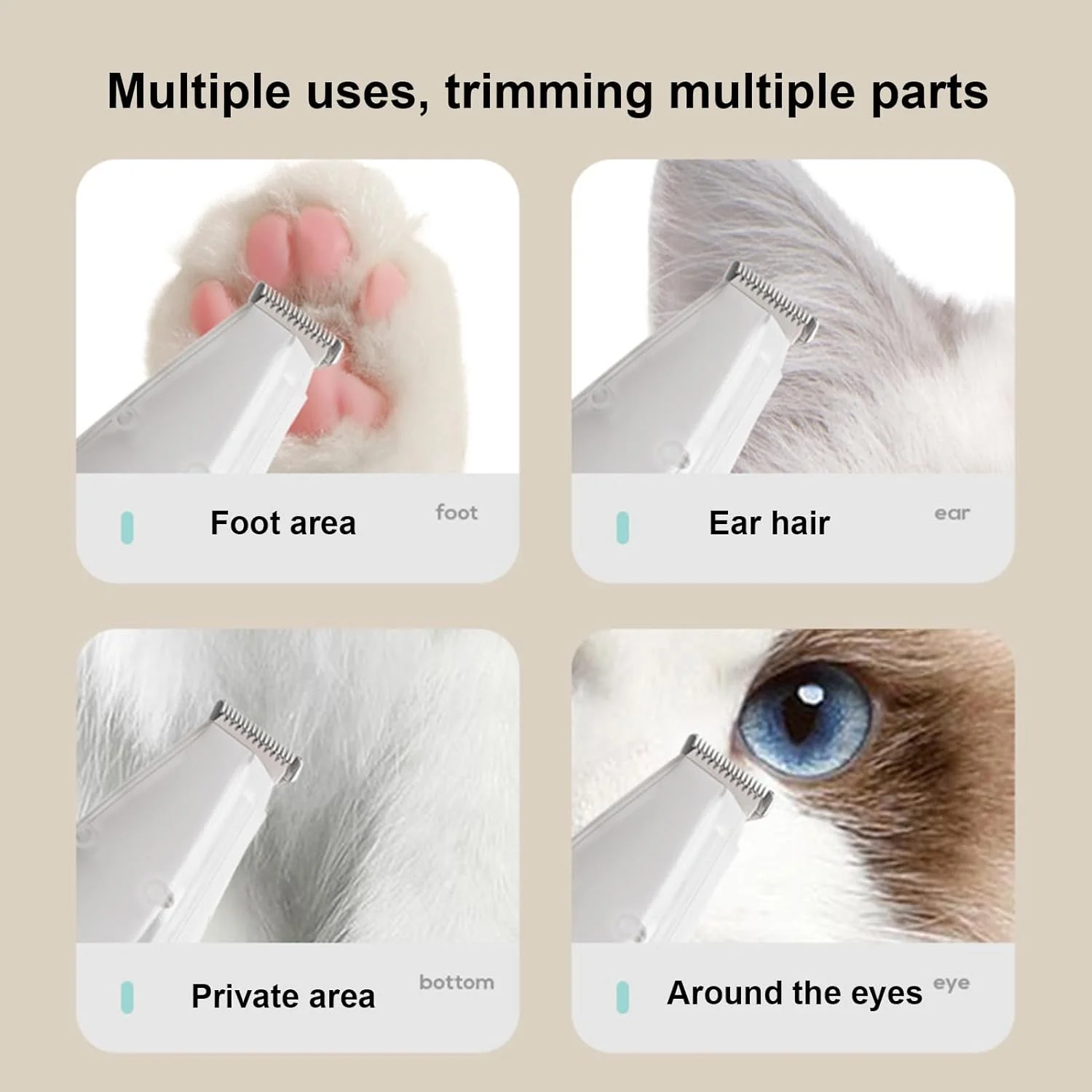 ماشین اصلاح پنجه سگ برای آرایش | ماشین اصلاح پنجه، سوهان ناخن، ماشین اصلاح حیوانات خانگی، مناسب برای گربه ها، توله سگ ها، حیوانات خانگی نژاد کوچک و بزرگ با پوشش ضخیم و ریزش مو ماشین اصلاح پنجه سگ برای آرایش | ماشین اصلاح پنجه، سوهان ناخن، ماشین اصلاح حیوانات خانگی، مناسب برای گربه ها، توله سگ ها، حیوانات خانگی نژاد کوچک و بزرگ با پوشش ضخیم و ریزش مو