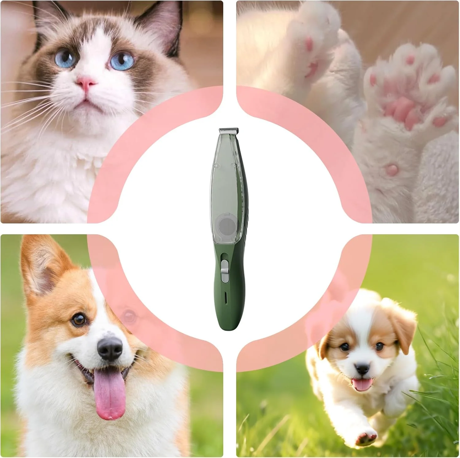 ماشین اصلاح پنجه حیوانات خانگی، ماشین اصلاح ناخن، ماشین اصلاح موی حیوانات خانگی - برای گربه ها، توله سگ ها، حیوانات خانگی نژاد کوچک و بزرگ، حیوانات با پوشش ضخیم و ریزش مو ماشین اصلاح پنجه حیوانات خانگی، ماشین اصلاح ناخن، ماشین اصلاح موی حیوانات خانگی - برای گربه ها، توله سگ ها، حیوانات خانگی نژاد کوچک و بزرگ، حیوانات با پوشش ضخیم و ریزش مو