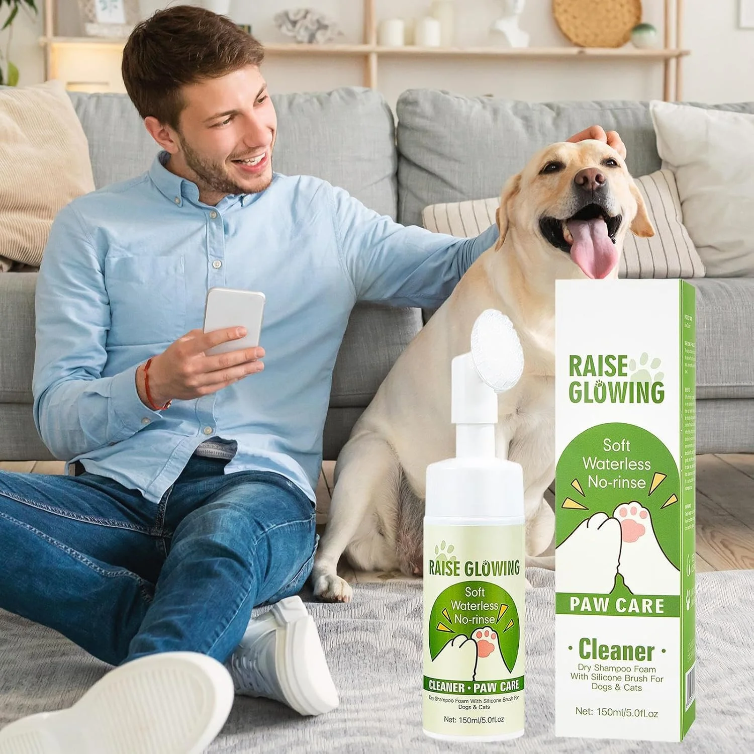 تمیز کننده پنجه سگ - واشر مرطوب کننده فوم دار، واشر تمیز کننده پنجه سگ - برای حمام مسافرتی، نظافت منزل، نظافت، پیاده روی، روتین روزانه در فضای باز