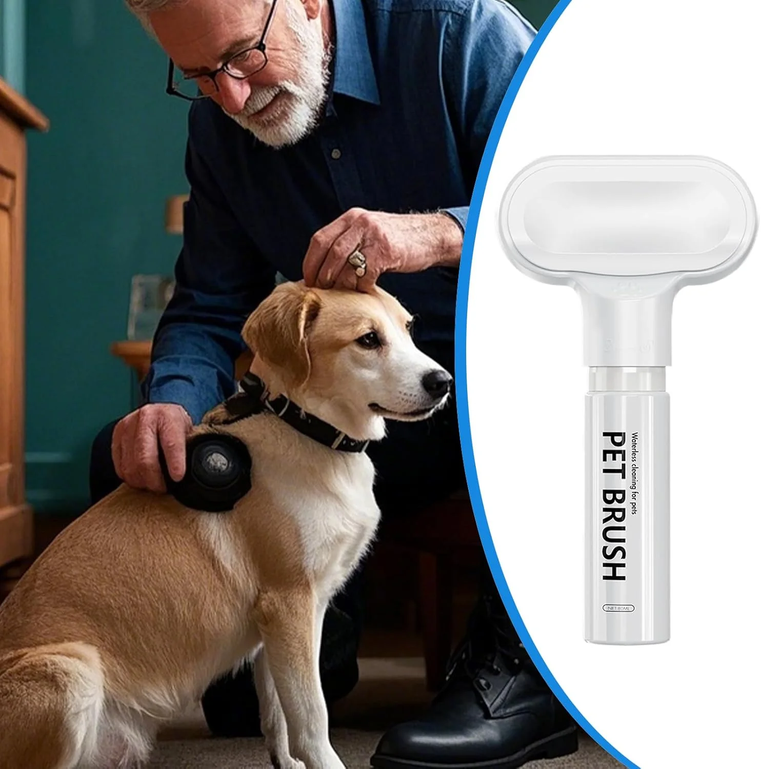 برس دوش سگ، با ماساژ پخش کننده صابون، برس اسکرابر حمام سگ - برای تمیز کردن، نظافت و دوش گرفتن توله سگ، گربه، بچه گربه، خرگوش با موهای کوتاه و بلند در خانه