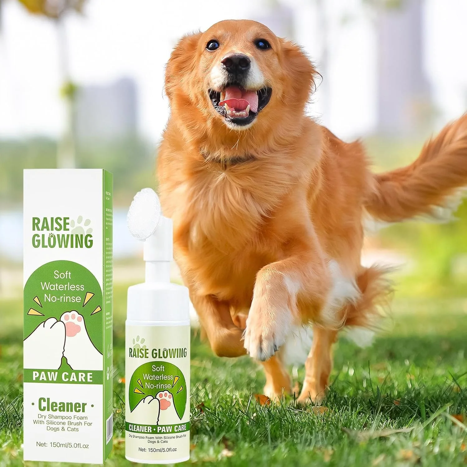 تمیز کننده پای سگ - تمیز کننده فوم مرطوب کننده، شوینده ملایم پنجه سگ، برای حمام کردن در سفر، تمیز کردن منزل، نظافت، پیاده روی، روال روزانه در فضای باز