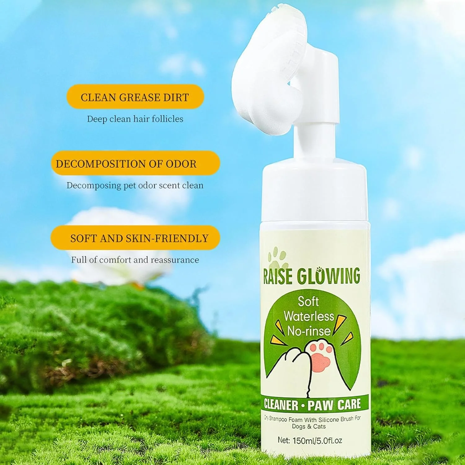 تمیز کننده پنجه گربه، تمیز کننده مرطوب کننده فوم دار - دستگاه شستشوی پنجه توله سگ | برای حمام مسافرتی، نظافت منزل، نظافت، پیاده روی، روتین روزانه در فضای باز تمیز کننده پنجه گربه، تمیز کننده مرطوب کننده فوم دار - دستگاه شستشوی پنجه توله سگ | برای حمام مسافرتی، نظافت منزل، نظافت، پیاده روی، روتین روزانه در فضای باز