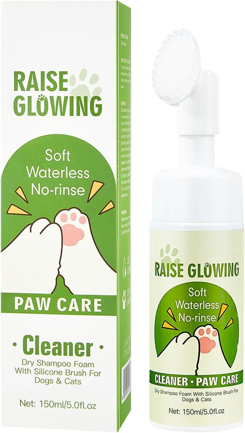 تمیز کننده پای سگ | تمیز کننده مرطوب کننده فوم دار - شوینده ملایم پنجه سگ - برای حمام کردن در سفر، تمیز کردن منزل، نظافت، پیاده روی، روتین روزانه در فضای باز