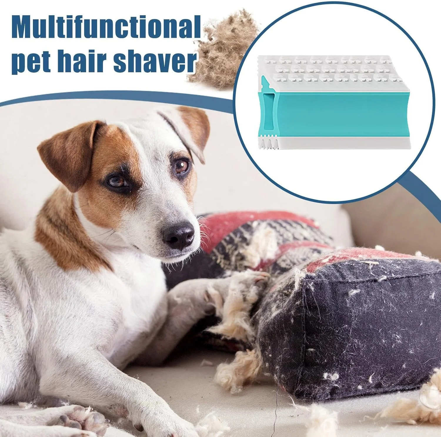 برس موی حیوانات خانگی، خراشنده دو طرفه قابل استفاده مجدد، برس پاک کننده مو برای تمیز کردن لباس، برای رختخواب، فرش، ماشین، مبلمان، مبل، خانه