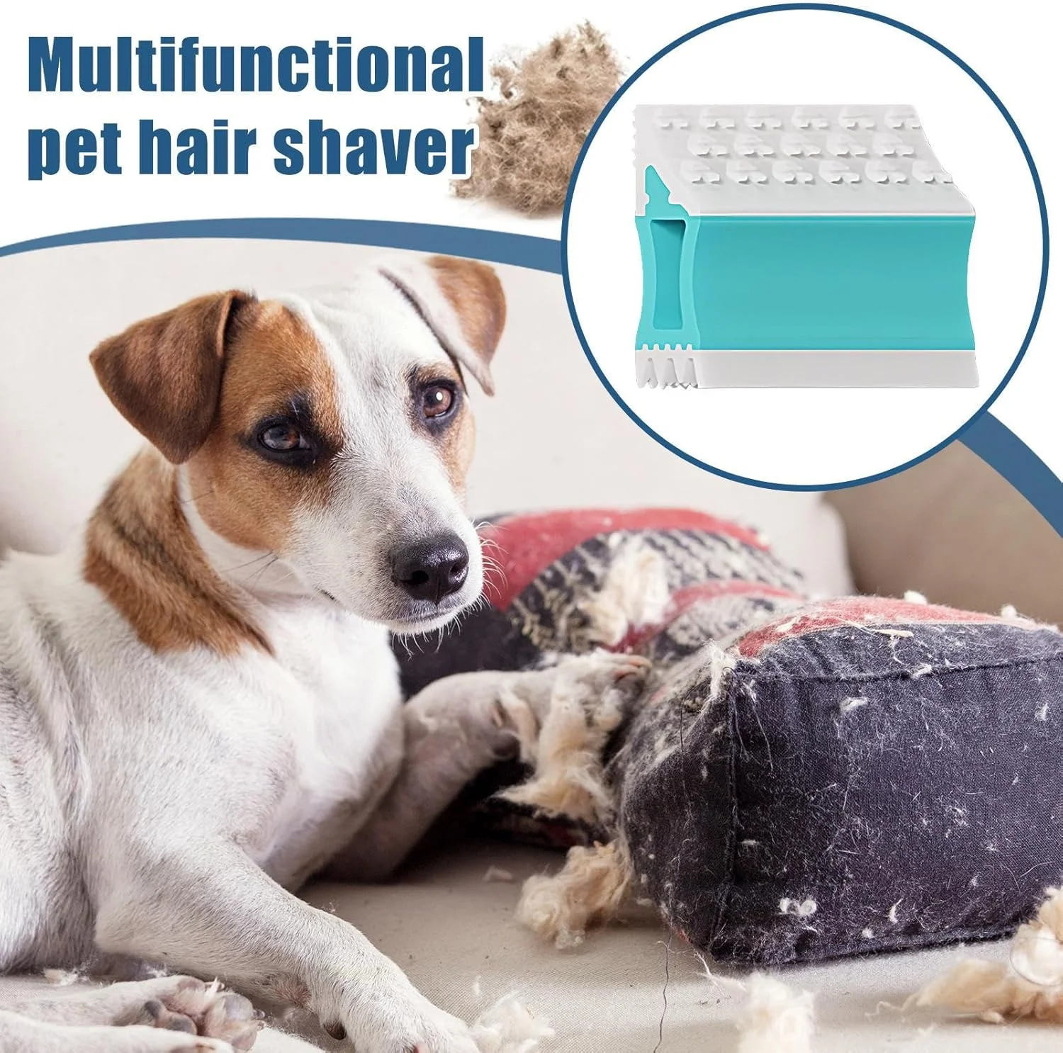 ابزار حذف موی سگ، پاک کننده دو طرفه و قابل استفاده مجدد | برس تمیز کننده لباس از مو | برای رختخواب، فرش، ماشین، مبلمان، کاناپه، خانه