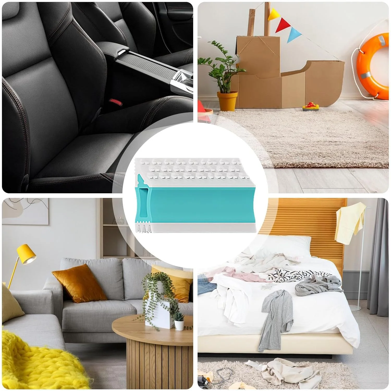 اسکرابر موی فرش، ابزار ریزش موی دو طرفه قابل استفاده مجدد | از بین بردن موی سگ و حیوانات خانگی از لباس و مبلمان | مناسب برای رختخواب، فرش، ماشین، مبلمان، مبل، خانه اسکرابر موی فرش، ابزار ریزش موی دو طرفه قابل استفاده مجدد | از بین بردن موی سگ و حیوانات خانگی از لباس و مبلمان | مناسب برای رختخواب، فرش، ماشین، مبلمان، مبل، خانه