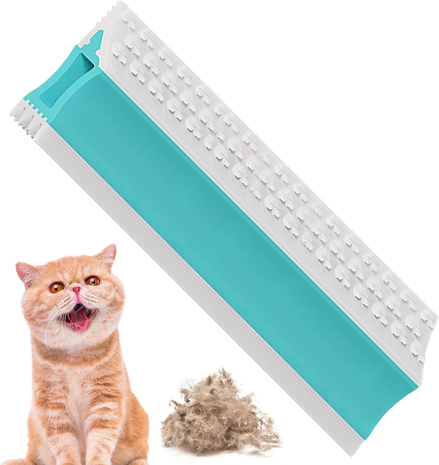 فرچه مو جمع کن فرش | اسکرابر دو طرفه قابل استفاده مجدد، از بین برنده موی سگ و حیوانات خانگی از لباس و مبلمان | مناسب برای تخت، فرش، ماشین، مبلمان، مبل، خانه