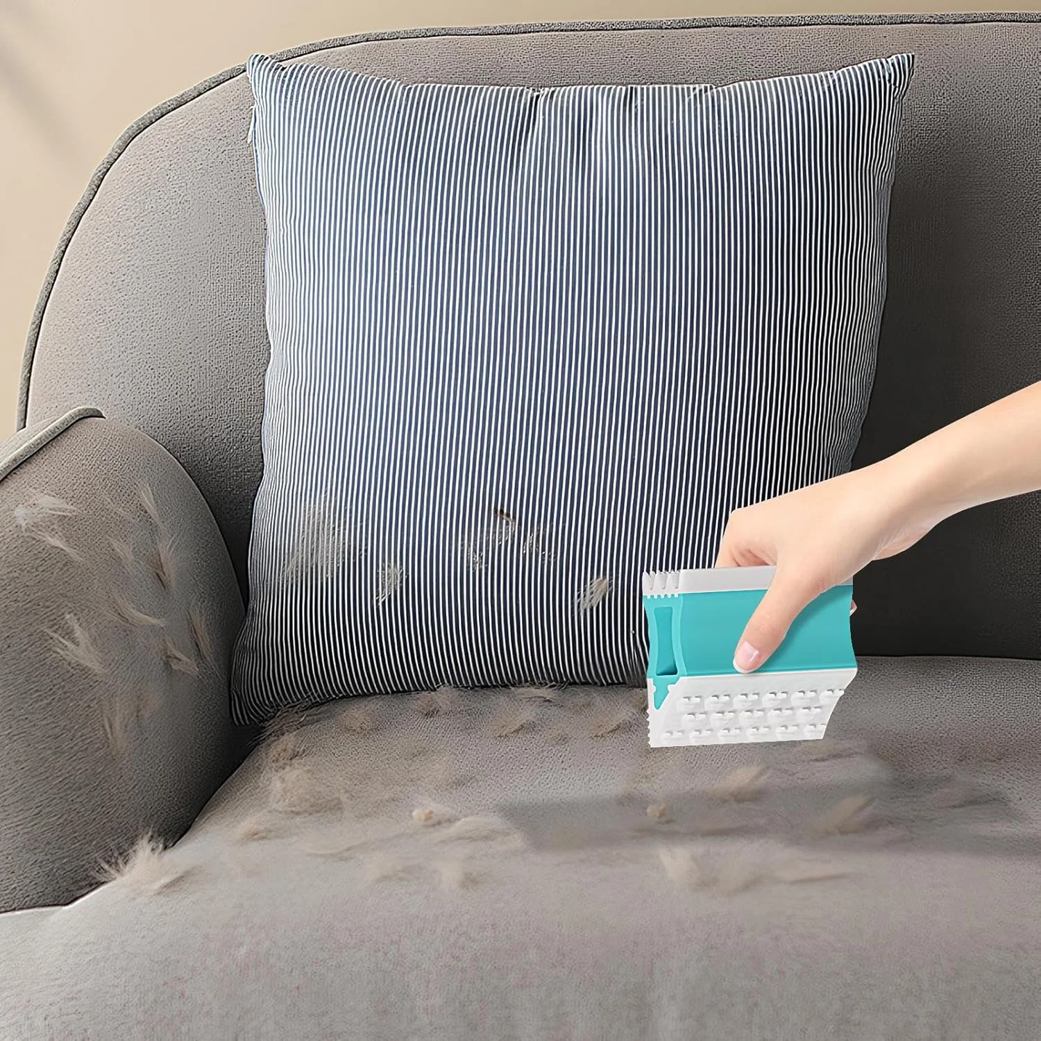 ابزار حذف موی سگ | برس دو طرفه و قابل استفاده مجدد برای از بین بردن مو - برس تمیز کننده موی لباس - مناسب برای رختخواب، فرش، ماشین، مبلمان، کاناپه، خانه