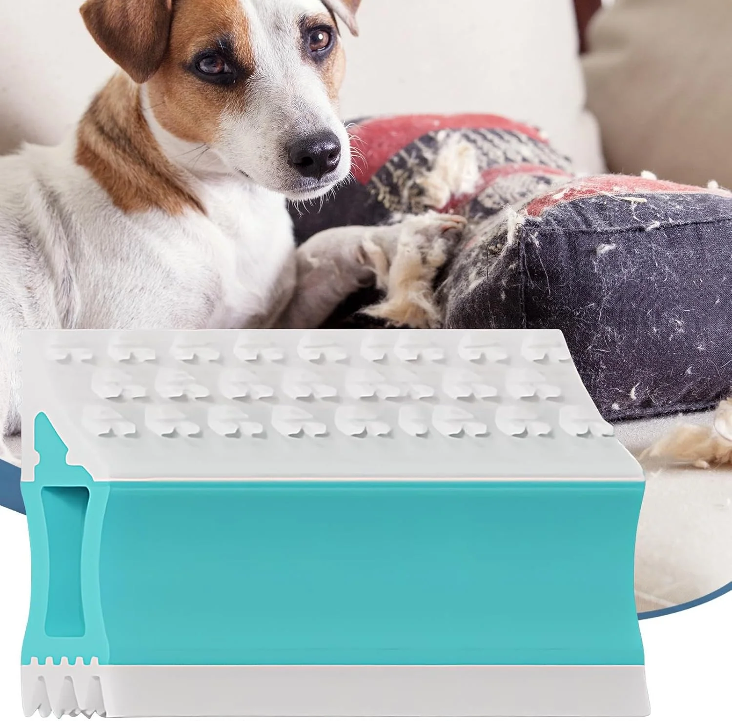 برس پاک کننده موی حیوانات خانگی برای مبلمان | ابزار دو طرفه خراشنده قابل استفاده مجدد | برس پاک کننده مو برای تمیز کردن لباس - برای رختخواب، فرش، ماشین، مبلمان، کاناپه، خانه