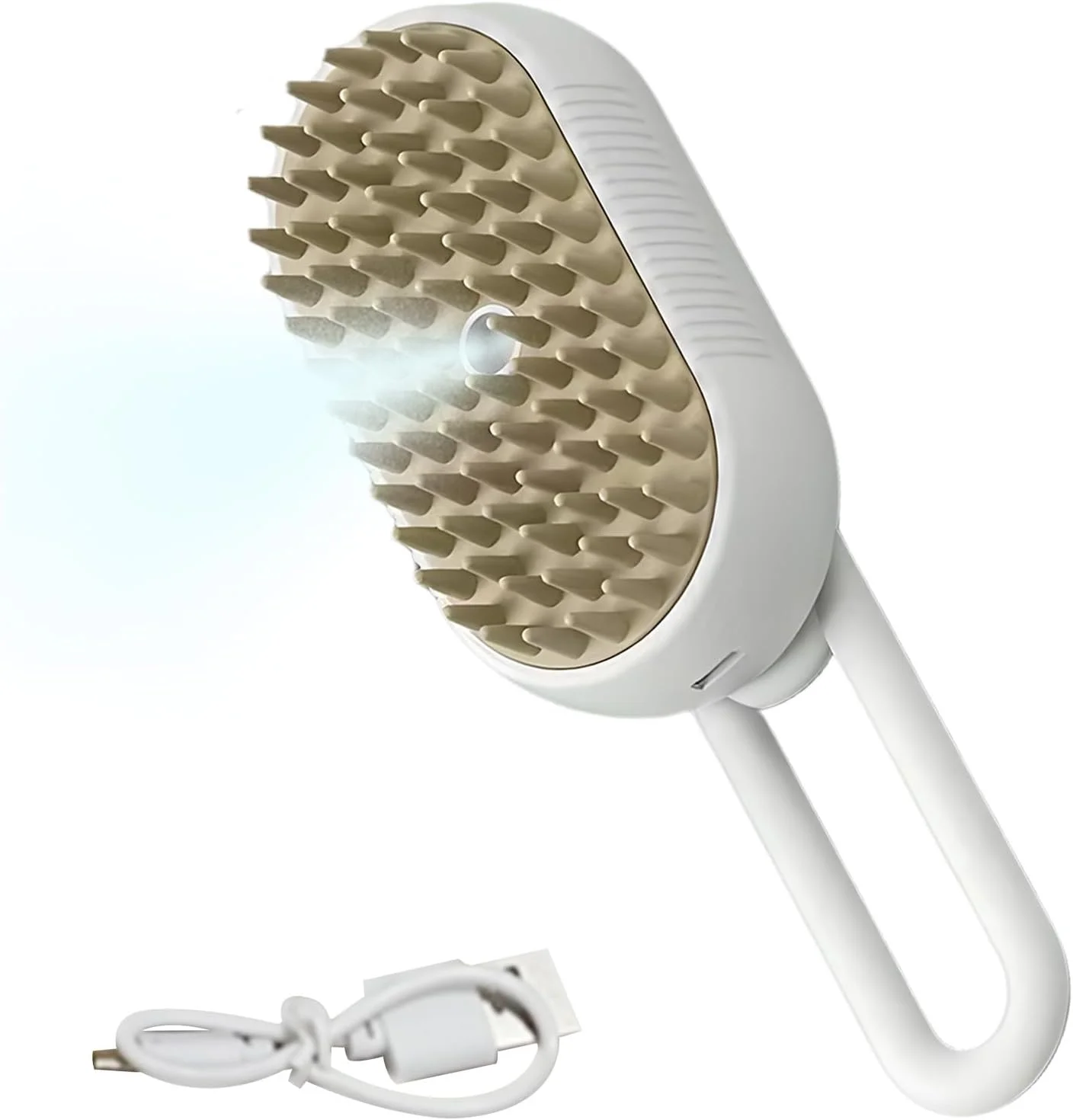 برس بخار حیوانات خانگی برای سگ، شانه بچه گربه قابل شارژ USB - شانه حذف موهای شل ملایم و بی صدا برای حمام، مسافرت در خانه، فضای باز و داخلی، مناسب برای خرگوش و بچه گربه های مو بلند