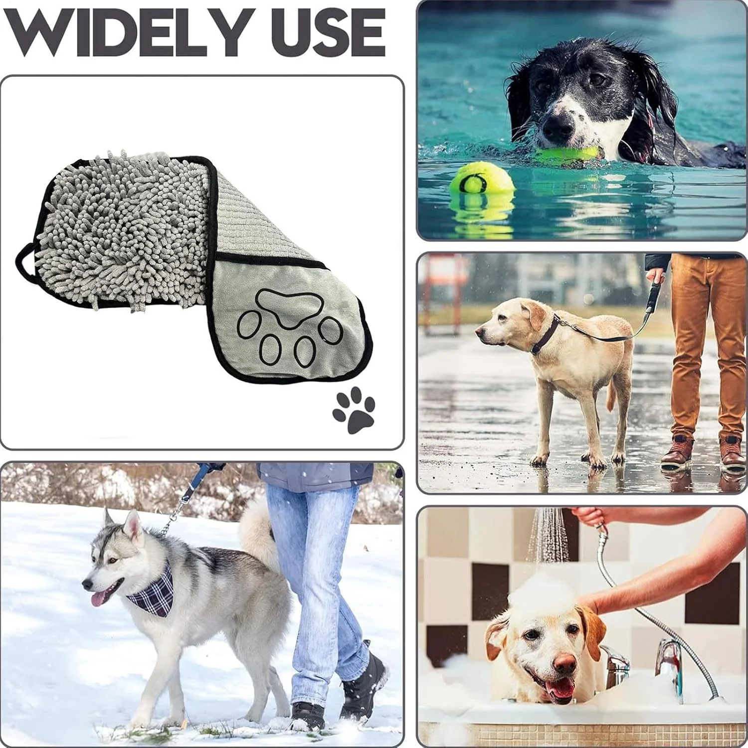 حوله خشک کن سگ | حوله های شستشوی سریع خشک شونده قابل شستشو | لوازم حمام سگ، برای تمیز کردن توله سگ گربه ها شیشه پنجره درب شستشوی ماشین منزل داخل و خارج از منزل حوله خشک کن سگ | حوله های شستشوی سریع خشک شونده قابل شستشو | لوازم حمام سگ، برای تمیز کردن توله سگ گربه ها شیشه پنجره درب شستشوی ماشین منزل داخل و خارج از منزل