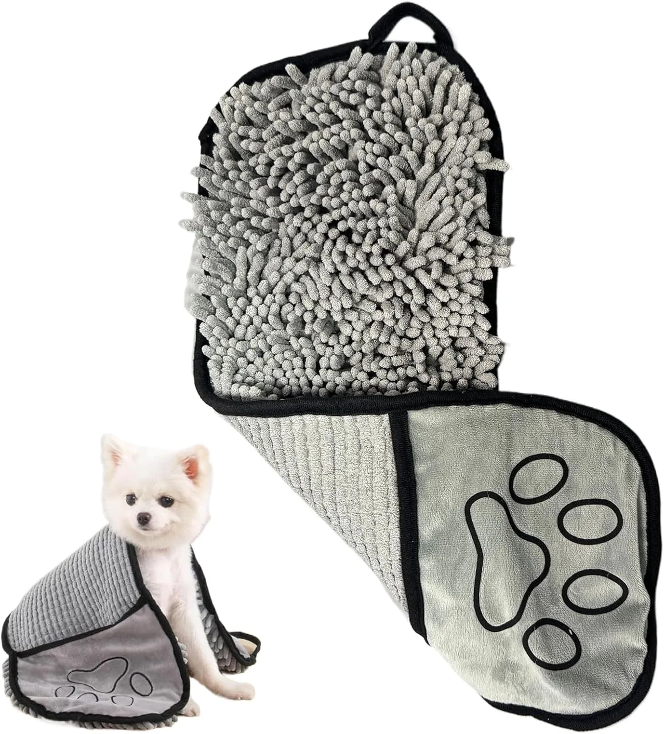 پتو نظافت حیوانات خانگی، 53x18 سانتی متر، روپوش های قابل شستشو و جاذب - حوله نرم سگ - برای تمیز کردن توله سگ، گربه، شیشه، پنجره، درب، شستشوی ماشین، منزل، داخل و خارج از منزل