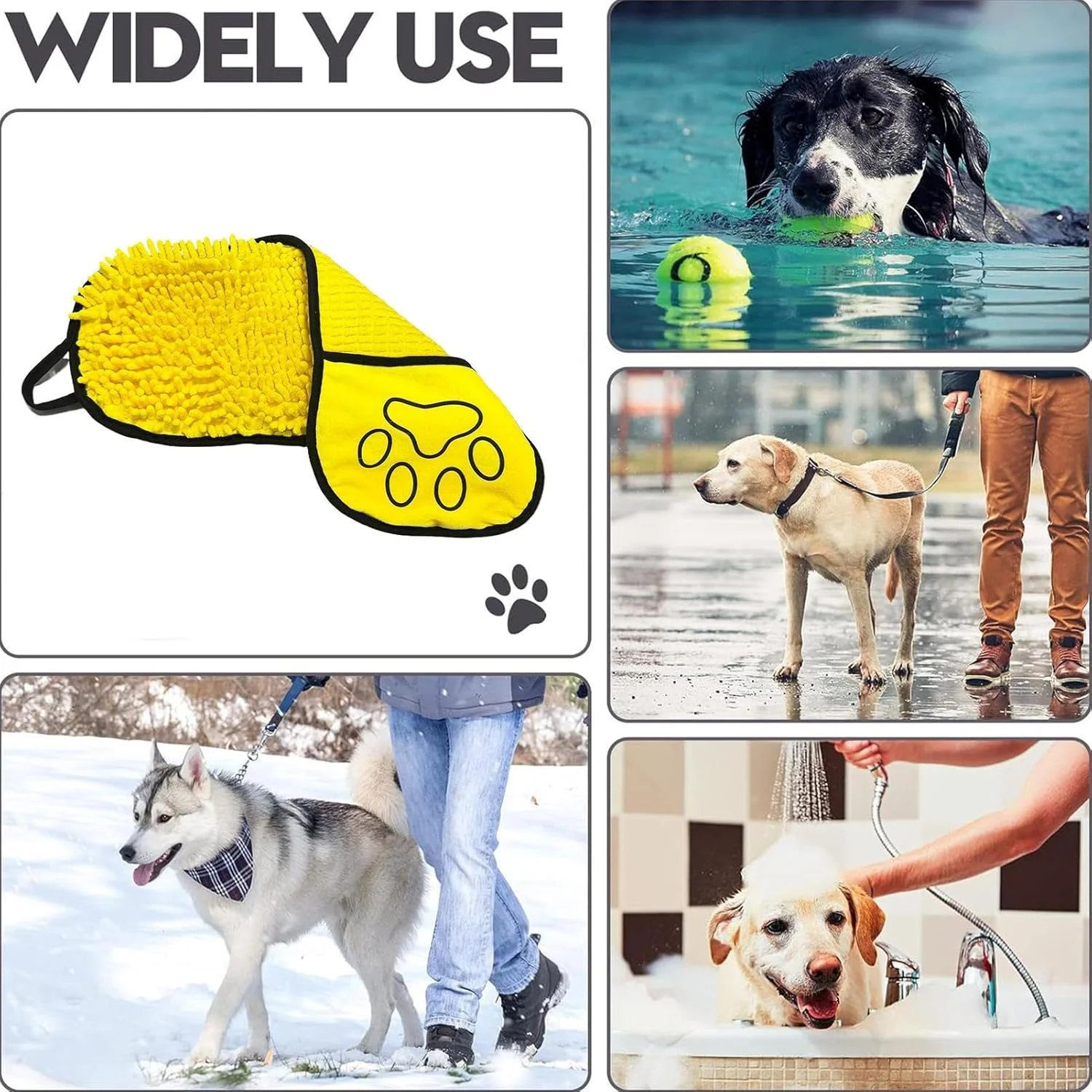 حوله خشک کن سگ - روپوش قابل شستشو 53x17 سانتی متر | لوازم حمام سگ - برای تمیز کردن توله سگ، گربه، شیشه پنجره، درب، شستشوی ماشین، منزل، داخل و خارج از منزل حوله خشک کن سگ - روپوش قابل شستشو 53x17 سانتی متر | لوازم حمام سگ - برای تمیز کردن توله سگ، گربه، شیشه پنجره، درب، شستشوی ماشین، منزل، داخل و خارج از منزل