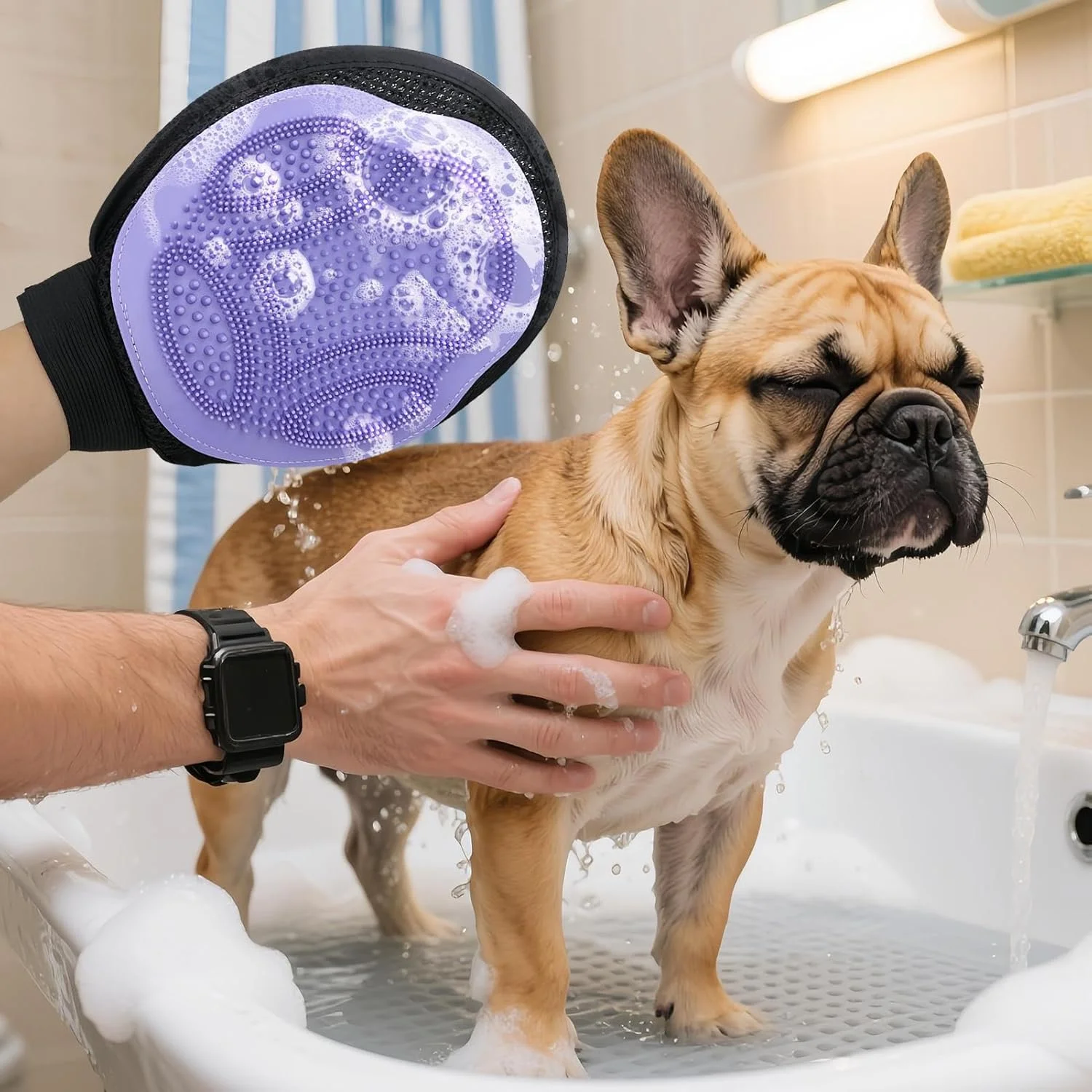 برس شامپو سگ - برس ماساژ حمام توله سگ | اسکرابر نظافت بچه گربه برای گربه ها سگ ها حمام خانگی آپارتمان فضای باز سرپوشیده مسافرت ساحل استخر برس شامپو سگ - برس ماساژ حمام توله سگ | اسکرابر نظافت بچه گربه برای گربه ها سگ ها حمام خانگی آپارتمان فضای باز سرپوشیده مسافرت ساحل استخر