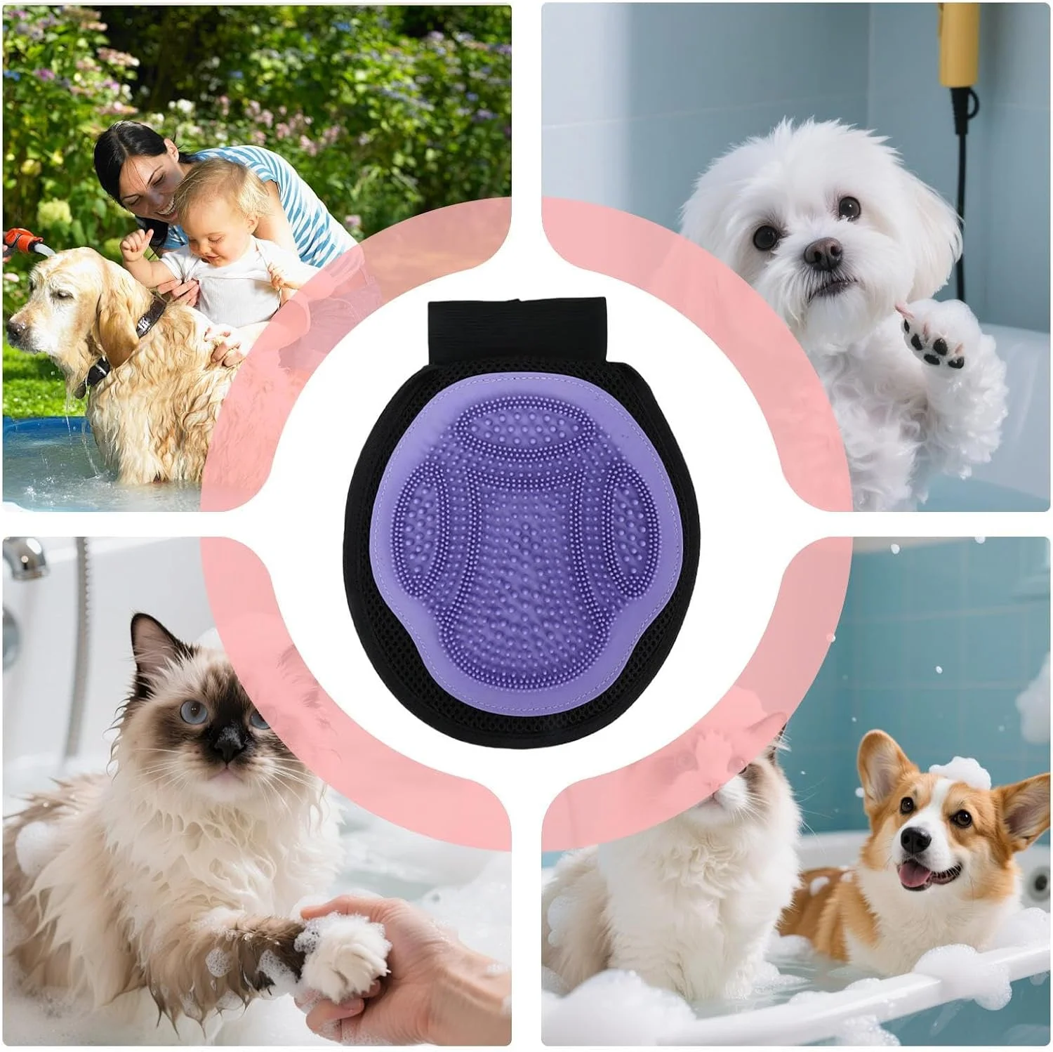 برس شامپو سگ - برس ماساژ حمام توله سگ | اسکرابر نظافت بچه گربه برای گربه ها سگ ها حمام خانگی آپارتمان فضای باز سرپوشیده مسافرت ساحل استخر برس شامپو سگ - برس ماساژ حمام توله سگ | اسکرابر نظافت بچه گربه برای گربه ها سگ ها حمام خانگی آپارتمان فضای باز سرپوشیده مسافرت ساحل استخر