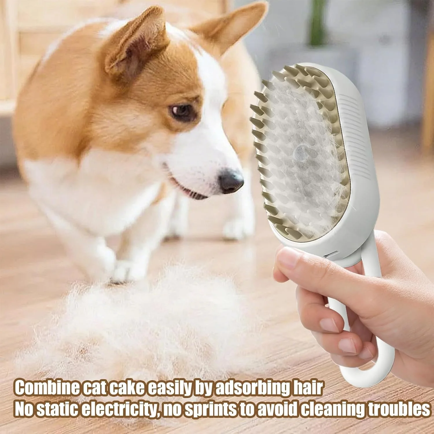 برس بخار برای گربه ها - شانه بچه گربه قابل شارژ USB، شانه آرام و ملایم برای از بین بردن موهای شل برای حمام، خانه، مسافرت، فضای باز، فضای داخلی، بچه گربه های مو بلند برس بخار برای گربه ها - شانه بچه گربه قابل شارژ USB، شانه آرام و ملایم برای از بین بردن موهای شل برای حمام، خانه، مسافرت، فضای باز، فضای داخلی، بچه گربه های مو بلند