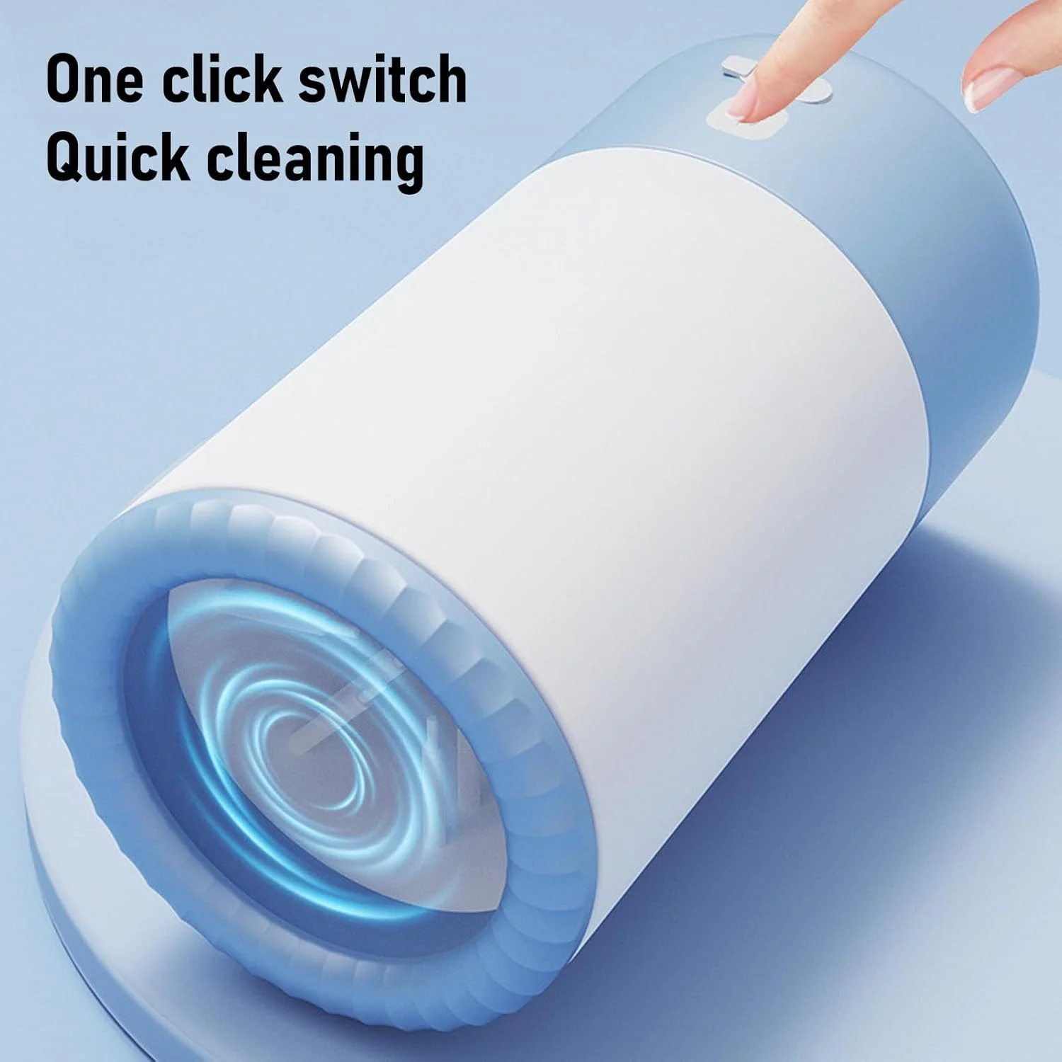 دستگاه شستشوی برقی پای حیوانات خانگی سوراندی، فنجان تمیز کننده خودکار پای سگ با طراحی پلاستیکی ایمن و شروع با یک کلیک، تمیز کننده قابل حمل برای سگ ها و گربه ها (آبی)