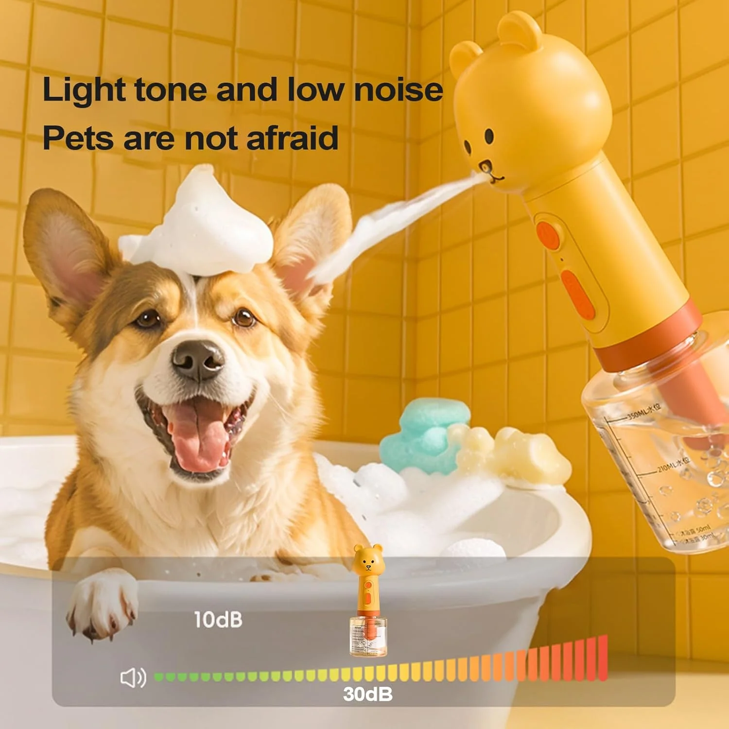 پخش کننده صابون سگ - شامپو پاش سگ، فوم ساز طرح خرس برای حمام توله سگ، نگهداری پوشش، مراقبت های اسپا، نظافت لانه پخش کننده صابون سگ - شامپو پاش سگ، فوم ساز طرح خرس برای حمام توله سگ، نگهداری پوشش، مراقبت های اسپا، نظافت لانه