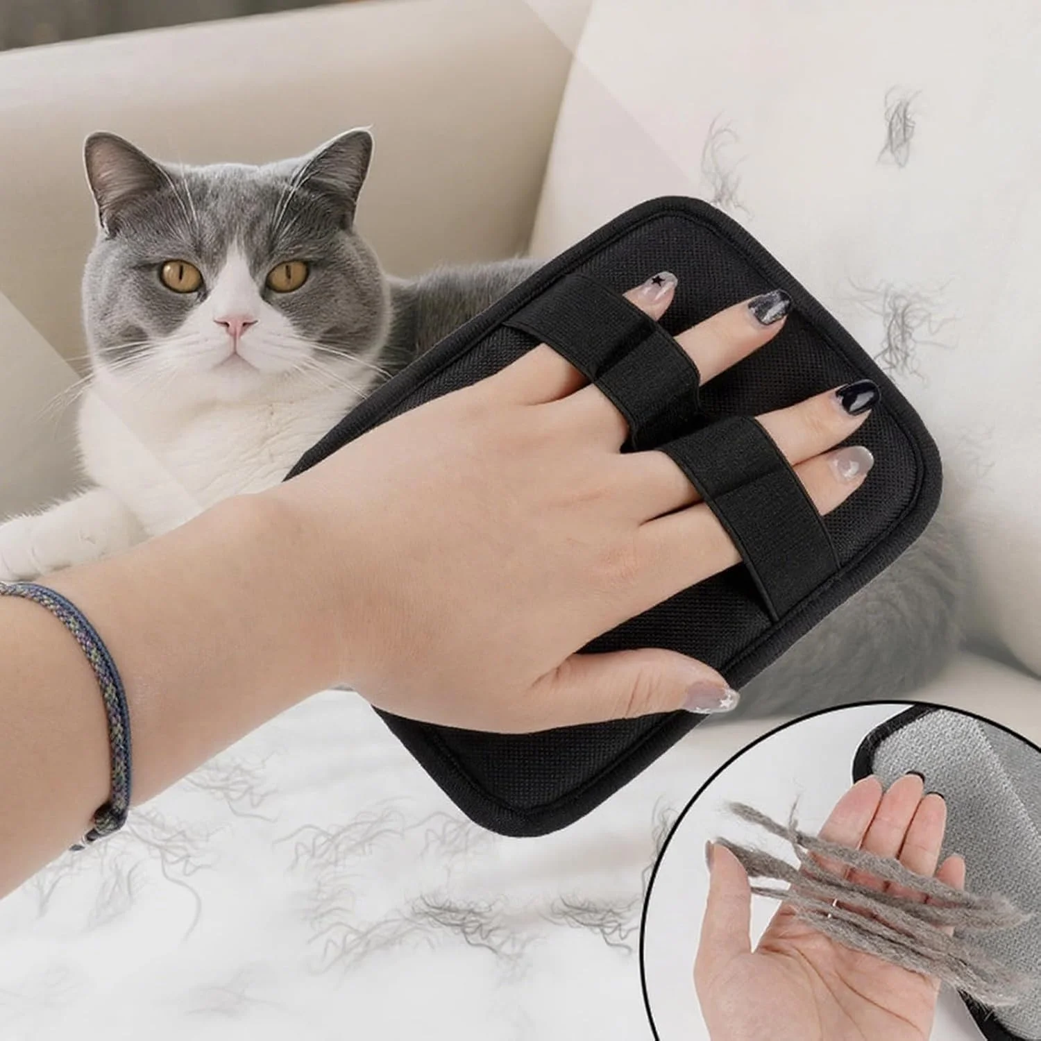 دستکش پاک کننده موی حیوانات خانگی - دستکش نظافت حیوانات خانگی - دستکش تمیز کننده ارگونومیک ضد الکتریسیته ساکن و قابل شستشو برای تمیز کردن موهای ریخته شده در داخل و خارج از خانه دستکش پاک کننده موی حیوانات خانگی - دستکش نظافت حیوانات خانگی - دستکش تمیز کننده ارگونومیک ضد الکتریسیته ساکن و قابل شستشو برای تمیز کردن موهای ریخته شده در داخل و خارج از خانه