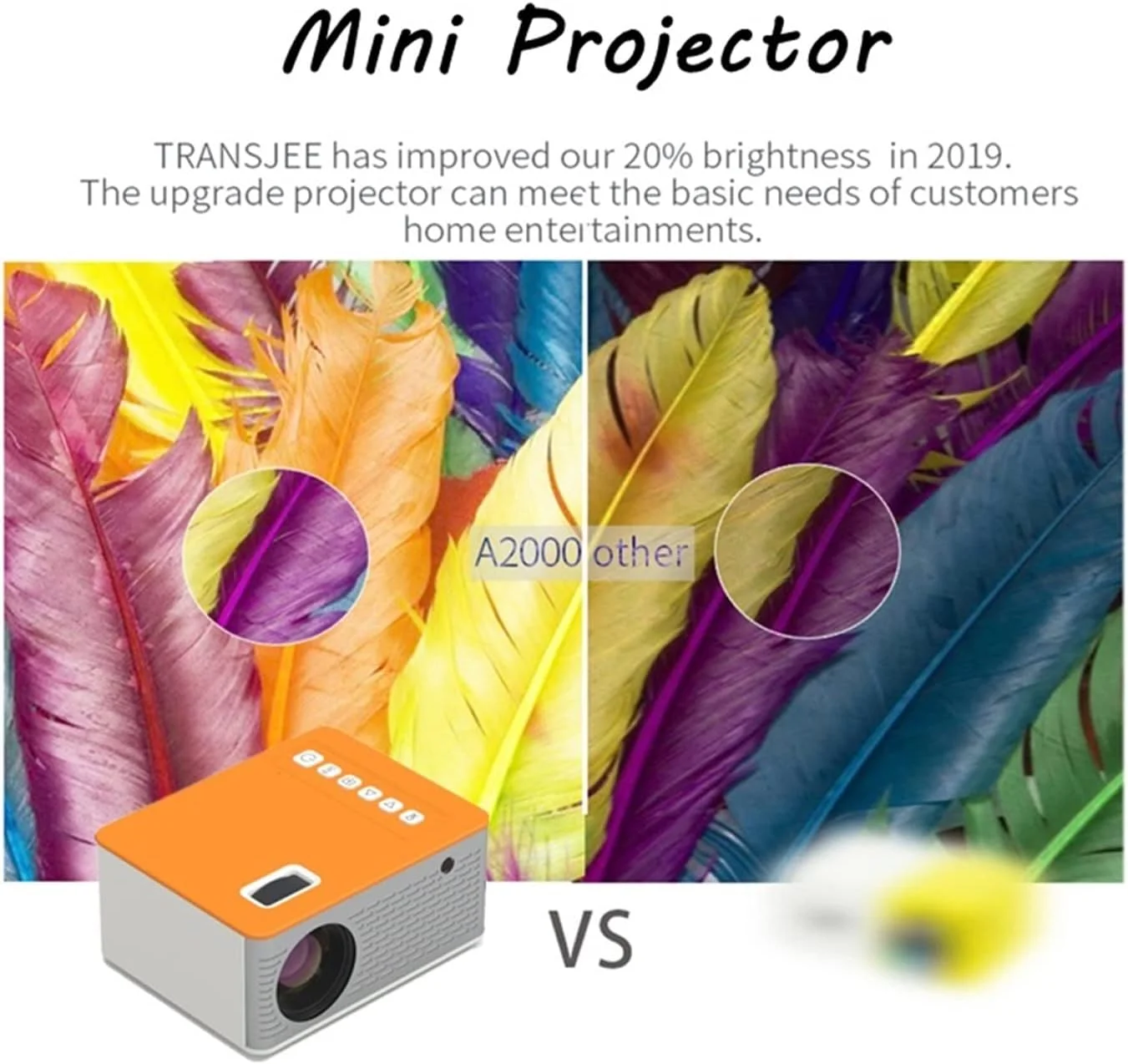 پروژکتور کوچک قابل حمل CBWCCY UC28D 20,000H پخش کننده رسانه خانگی با کیفیت بالا Full 1080P HD پشتیبانی از USB/AV/Screencast برای تلفن/تلویزیون پروژکتور کوچک قابل حمل CBWCCY UC28D 20,000H پخش کننده رسانه خانگی با کیفیت بالا Full 1080P HD پشتیبانی از USB/AV/Screencast برای تلفن/تلویزیون