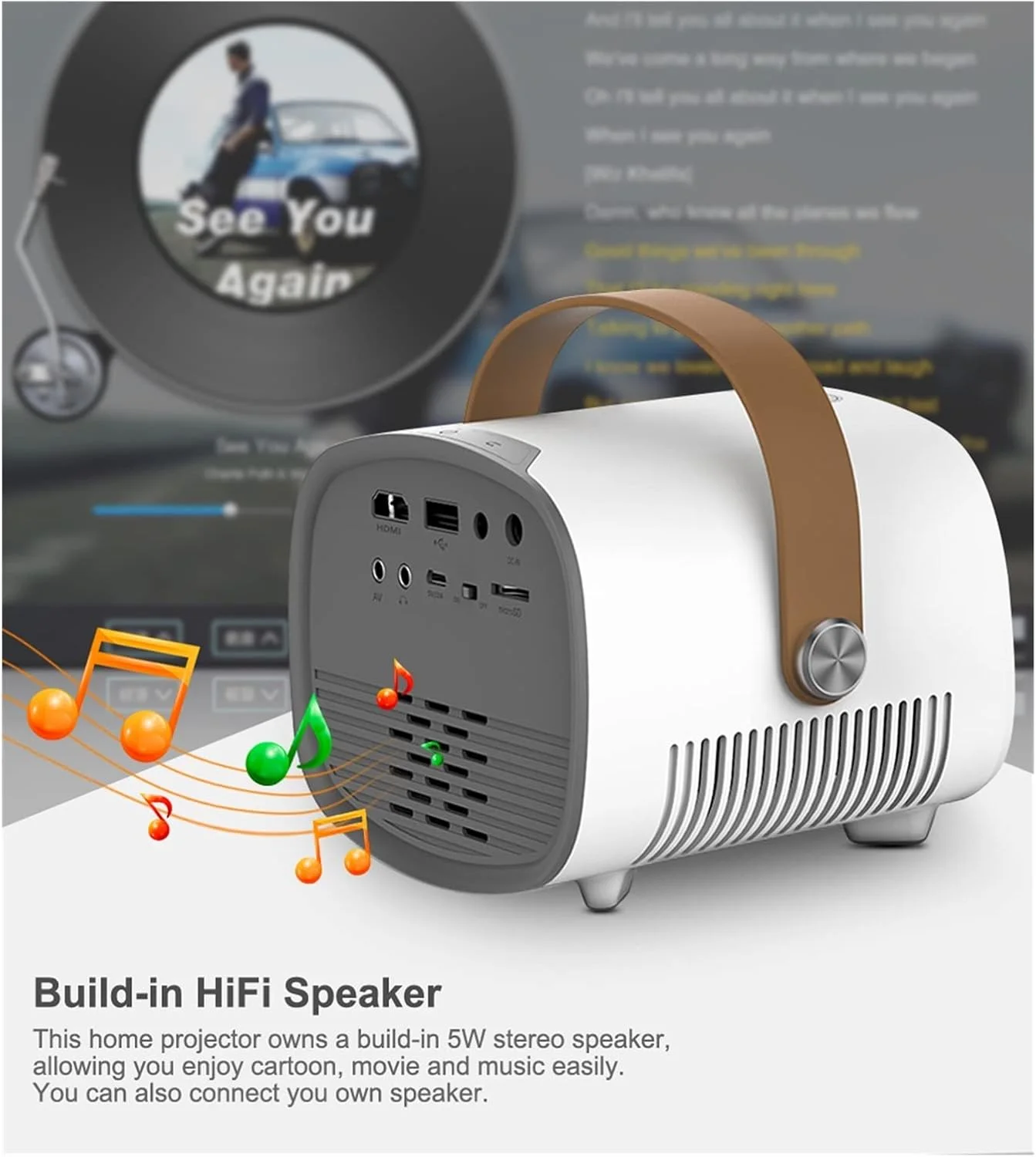 پروژکتور مینیاتوری و زیبای SJHDKLW مدل PK YG300 YG310، پروژکتور قابل حمل برای ویدیوهای 1080P، سینمای خانگی، وای فای، چند صفحه نمایش، پخش کننده مینی رسانه برای گوشی و تلویزیون (نسخه پایه) پروژکتور مینیاتوری و زیبای SJHDKLW مدل PK YG300 YG310، پروژکتور قابل حمل برای ویدیوهای 1080P، سینمای خانگی، وای فای، چند صفحه نمایش، پخش کننده مینی رسانه برای گوشی و تلویزیون (نسخه پایه)