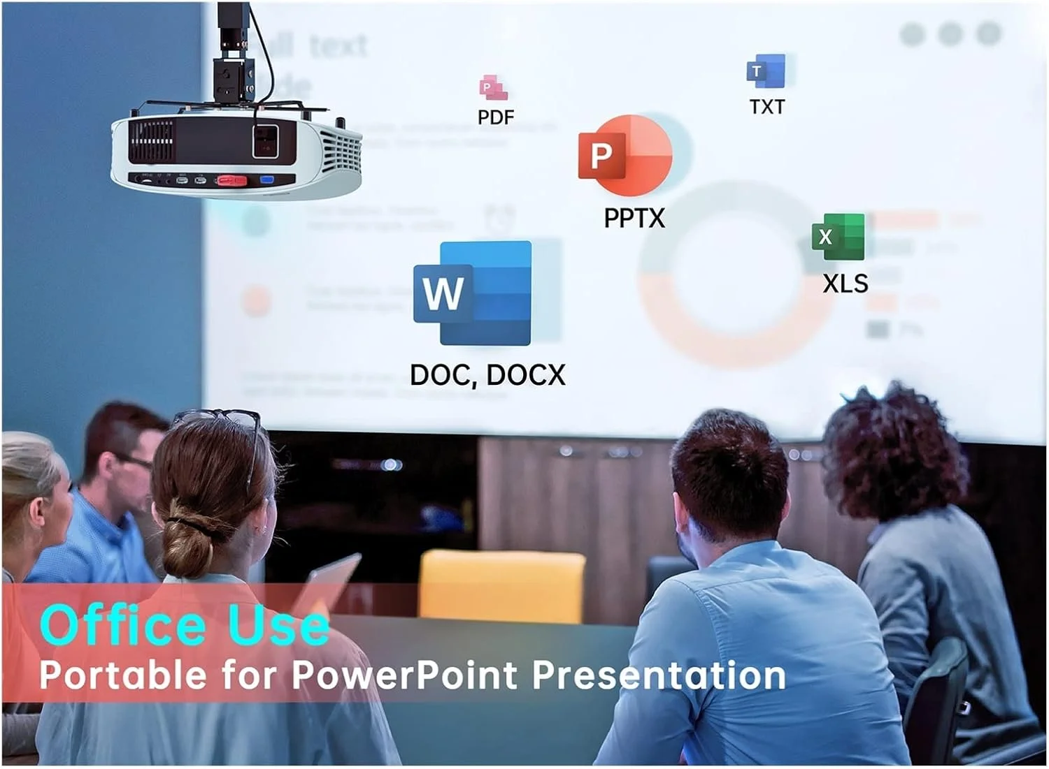 پروژکتور وای فای 5G مدل CBWCCY Leisure 510PW با کیفیت اصلی 1080P، دارای نرم افزار آفیس داخلی، تصحیح زاویه ±60° 4D و زوم، پروژکتور قابل حمل برای تلفن/تلویزیون پروژکتور وای فای 5G مدل CBWCCY Leisure 510PW با کیفیت اصلی 1080P، دارای نرم افزار آفیس داخلی، تصحیح زاویه ±60° 4D و زوم، پروژکتور قابل حمل برای تلفن/تلویزیون