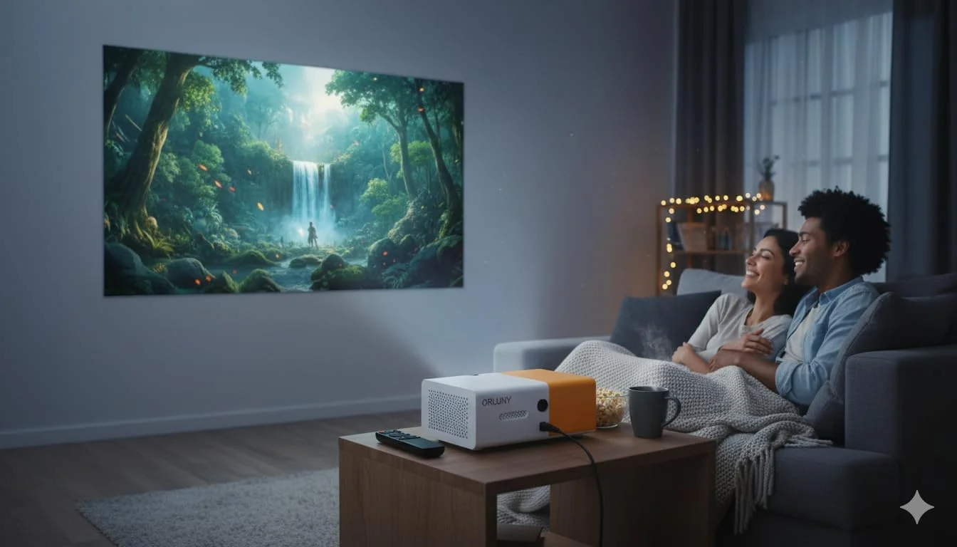 پروژکتور مینی ORLUNY، پروژکتور قابل حمل HD مناسب برای سینمای خانگی، سازگار با HDMI، USB، PS5، تی وی استیک، سوییچ، ایکس باکس - طراحی جمع و جور برای کودکان، اتاق خواب و شب های فیلم در فضای باز پروژکتور مینی ORLUNY، پروژکتور قابل حمل HD مناسب برای سینمای خانگی، سازگار با HDMI، USB، PS5، تی وی استیک، سوییچ، ایکس باکس - طراحی جمع و جور برای کودکان، اتاق خواب و شب های فیلم در فضای باز