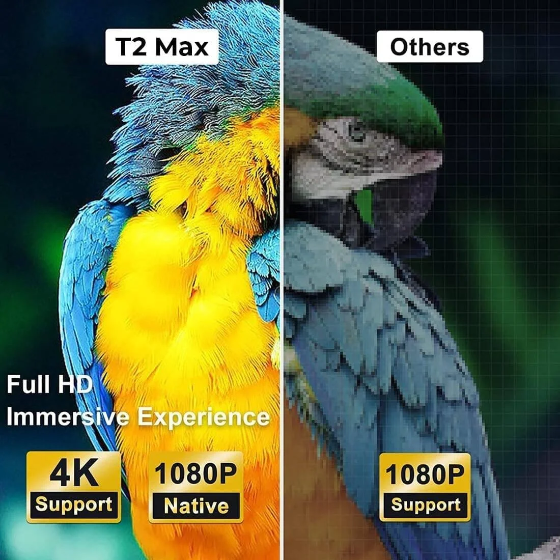 پروژکتور قابل حمل فول اچ دی 1080p وانبو T2 Max (جدید) - اندروید تی وی 9 با وای فای 6، بلوتوث 5.1 || فوکوس خودکار || طراحی مینیمال || سایز کوچک، اسپیکرهای استریو 6 واتی داخلی || حافظه داخلی 16 گیگابایتی || رنگ آبی پروژکتور قابل حمل فول اچ دی 1080p وانبو T2 Max (جدید) - اندروید تی وی 9 با وای فای 6، بلوتوث 5.1 || فوکوس خودکار || طراحی مینیمال || سایز کوچک، اسپیکرهای استریو 6 واتی داخلی || حافظه داخلی 16 گیگابایتی || رنگ آبی