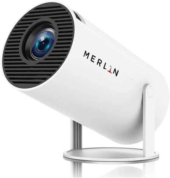 پروژکتور مینی قابل حمل مرلین 4K 1080P فول اچ دی سازگار با اندروید 11 و نتفلیکس - WiFi 6، BT 5.0، چرخش 180 درجه، پروژکتور سینمای خانگی کوچک پروژکتور مینی قابل حمل مرلین 4K 1080P فول اچ دی سازگار با اندروید 11 و نتفلیکس - WiFi 6، BT 5.0، چرخش 180 درجه، پروژکتور سینمای خانگی کوچک