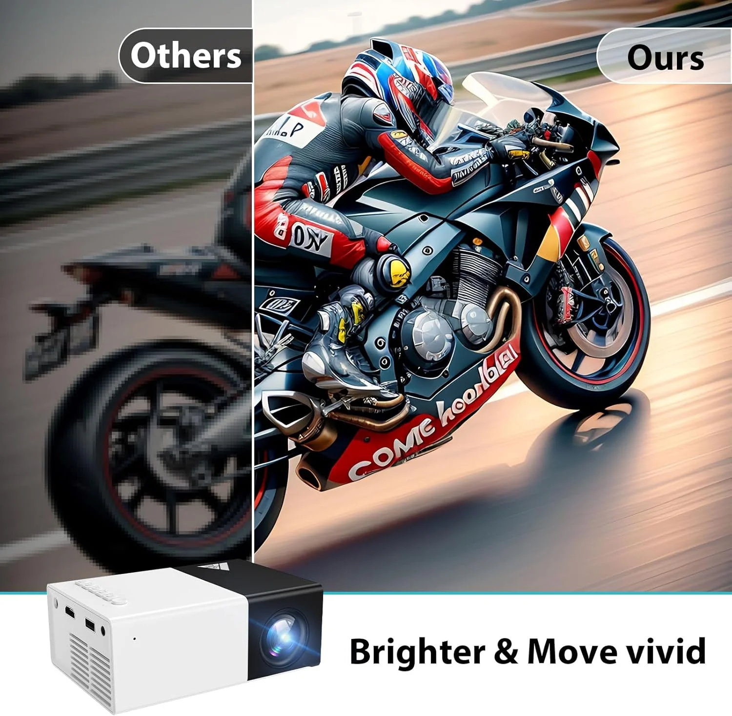 مینی پروژکتور iTJQ، پروژکتور قابل حمل با پشتیبانی از 1080P برای فیلم های داخلی و خارجی، پروژکتور تلفن سازگار با iOS/ Android، لپ تاپ، تی وی استیک/ PS5، USB/HDMI/Type-C (مشکی، VF200) مینی پروژکتور iTJQ، پروژکتور قابل حمل با پشتیبانی از 1080P برای فیلم های داخلی و خارجی، پروژکتور تلفن سازگار با iOS/ Android، لپ تاپ، تی وی استیک/ PS5، USB/HDMI/Type-C (مشکی، VF200)