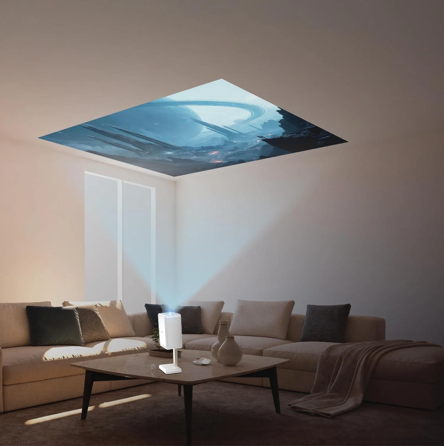 پروژکتور کهکشانی Green Lion GALAXY، پشتیبانی از 4K، اندازه صفحه نمایش 30 تا 100 اینچ، 150 ANSI، Wi-Fi 5G + بلوتوث V5.0، تصحیح خودکار Keystone، صدای فراگیر 3D، ارتفاع قابل تنظیم، چرخش 90 درجه - سفید پروژکتور کهکشانی Green Lion GALAXY، پشتیبانی از 4K، اندازه صفحه نمایش 30 تا 100 اینچ، 150 ANSI، Wi-Fi 5G + بلوتوث V5.0، تصحیح خودکار Keystone، صدای فراگیر 3D، ارتفاع قابل تنظیم، چرخش 90 درجه - سفید