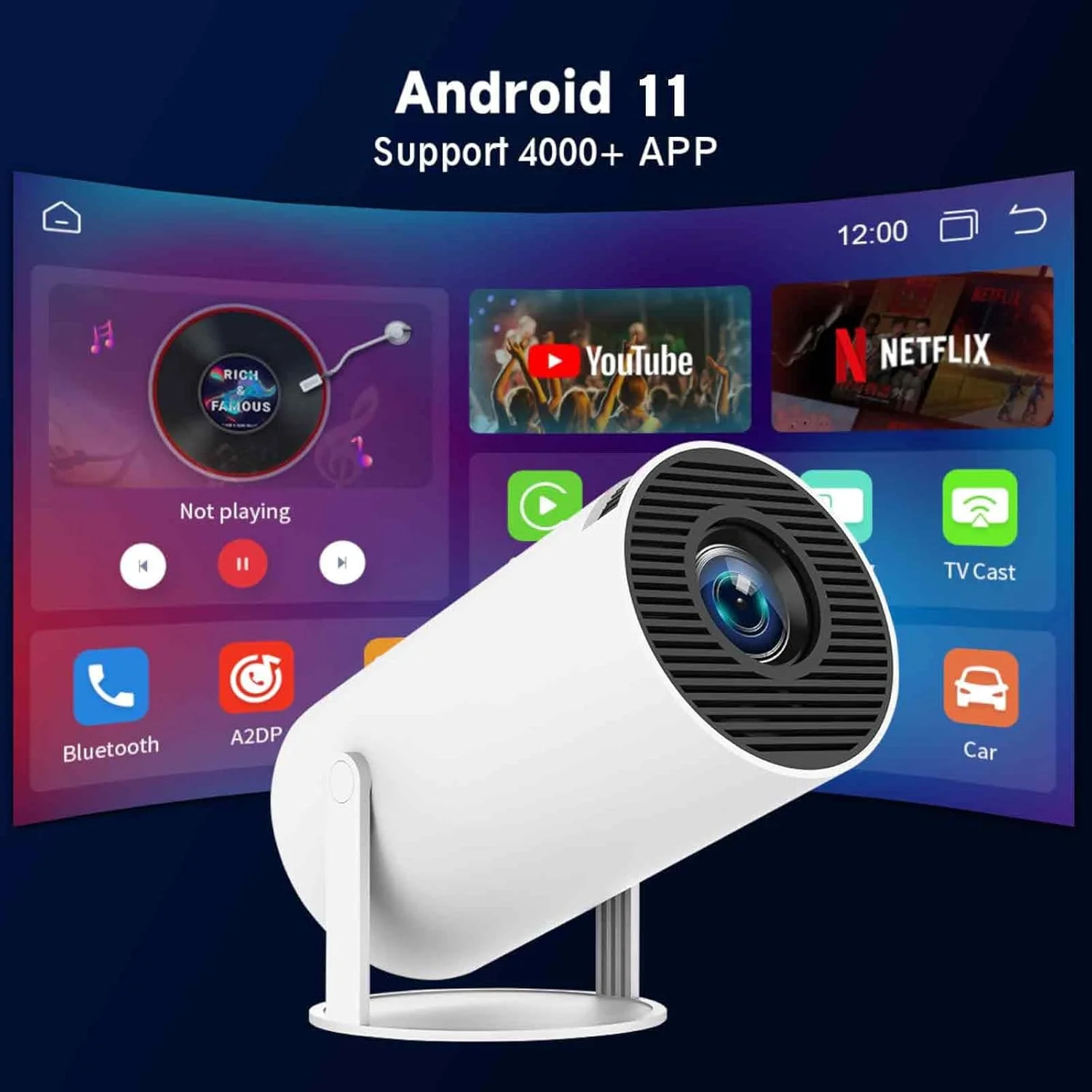 پروژکتور مینی ENUOSUMA، پشتیبانی از 4K 1080P، پروژکتور قابل حمل با WIFI6 دو بانده 5G بی سیم، بلوتوث 5.2، اندروید 11، 160 انسی لومن، چرخش 180 درجه، تصحیح خودکار کیستون، صفحه نمایش 35 تا 130 اینچ 001 پروژکتور مینی ENUOSUMA، پشتیبانی از 4K 1080P، پروژکتور قابل حمل با WIFI6 دو بانده 5G بی سیم، بلوتوث 5.2، اندروید 11، 160 انسی لومن، چرخش 180 درجه، تصحیح خودکار کیستون، صفحه نمایش 35 تا 130 اینچ 001