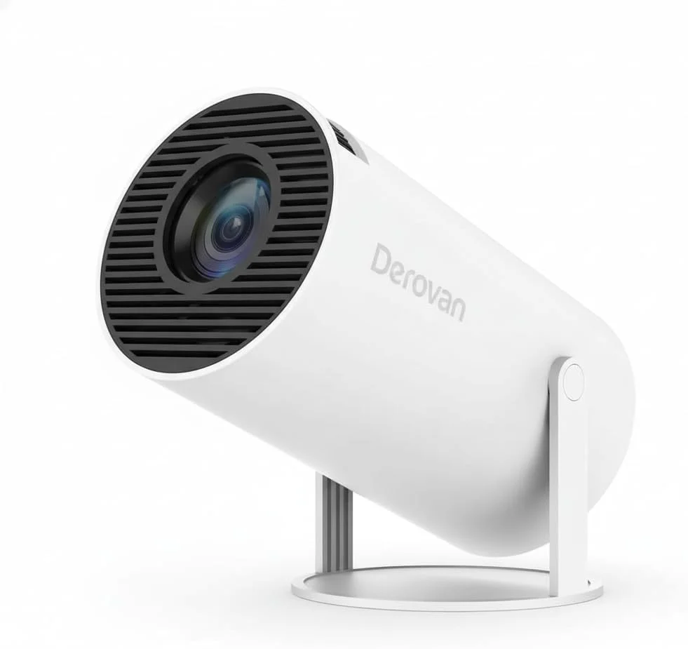 پروژکتور هوشمند کوچک Derovan - پشتیبانی از 4K و 1080P، اندروید 11 با Wi-Fi 6 و BT 5.0، تصحیح افقی خودکار، چرخش 180 درجه، پروژکتور فیلم قابل حمل برای فضای باز پروژکتور هوشمند کوچک Derovan - پشتیبانی از 4K و 1080P، اندروید 11 با Wi-Fi 6 و BT 5.0، تصحیح افقی خودکار، چرخش 180 درجه، پروژکتور فیلم قابل حمل برای فضای باز