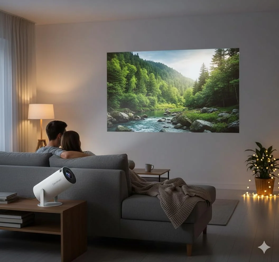 پروژکتور هوشمند کوچک Derovan - پشتیبانی از 4K و 1080P، اندروید 11 با Wi-Fi 6 و BT 5.0، تصحیح افقی خودکار، چرخش 180 درجه، پروژکتور فیلم قابل حمل برای فضای باز پروژکتور هوشمند کوچک Derovan - پشتیبانی از 4K و 1080P، اندروید 11 با Wi-Fi 6 و BT 5.0، تصحیح افقی خودکار، چرخش 180 درجه، پروژکتور فیلم قابل حمل برای فضای باز