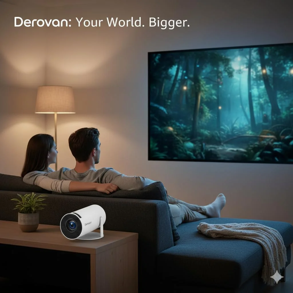 پروژکتور مینی هوشمند Derovan HY300 Pro با WiFi 6 و بلوتوث 5.0 | پروژکتور سینمای خانگی قابل حمل اندروید 11.0 با Keystone خودکار، حداکثر صفحه نمایش 130 اینچی، 720P Native، پشتیبانی از 4K، بلندگوی داخلی، 180 درجه پروژکتور مینی هوشمند Derovan HY300 Pro با WiFi 6 و بلوتوث 5.0 | پروژکتور سینمای خانگی قابل حمل اندروید 11.0 با Keystone خودکار، حداکثر صفحه نمایش 130 اینچی، 720P Native، پشتیبانی از 4K، بلندگوی داخلی، 180 درجه