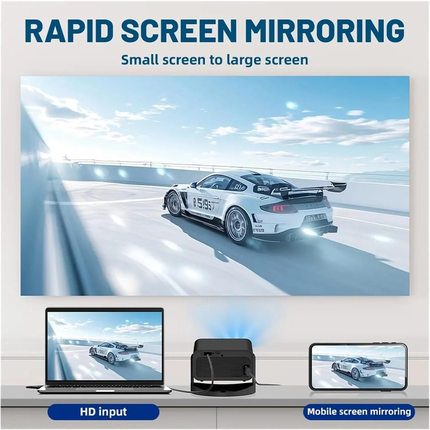 پروژکتور هوشمند قابل حمل Derovan Android 13.0 – پشتیبانی از 4K، کیفیت تصویر اصلی 1080P HD، روشنایی 18000 لومن، Wi-Fi 6، بلوتوث 5.2، فوکوس الکترونیکی، اصلاح زاویه 6D، سازگار با نتفلیکس، هولو، یوتیوب – سینمای خانگی، فضای باز پروژکتور هوشمند قابل حمل Derovan Android 13.0 – پشتیبانی از 4K، کیفیت تصویر اصلی 1080P HD، روشنایی 18000 لومن، Wi-Fi 6، بلوتوث 5.2، فوکوس الکترونیکی، اصلاح زاویه 6D، سازگار با نتفلیکس، هولو، یوتیوب – سینمای خانگی، فضای باز