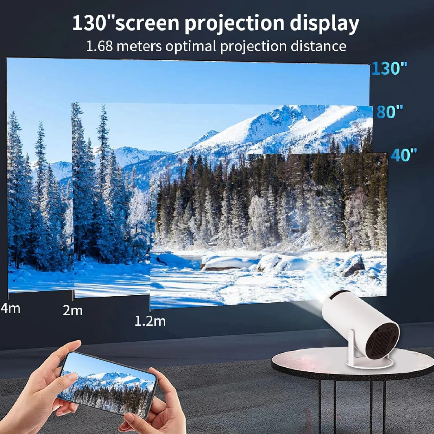 پروژکتور مینی DAUZ، پروژکتور ویدئویی قابل حمل 5G WiFi6 Full HD 1080P برای لپ تاپ (دوشاخه بریتانیا 100-240 ولت) پروژکتور مینی DAUZ، پروژکتور ویدئویی قابل حمل 5G WiFi6 Full HD 1080P برای لپ تاپ (دوشاخه بریتانیا 100-240 ولت)