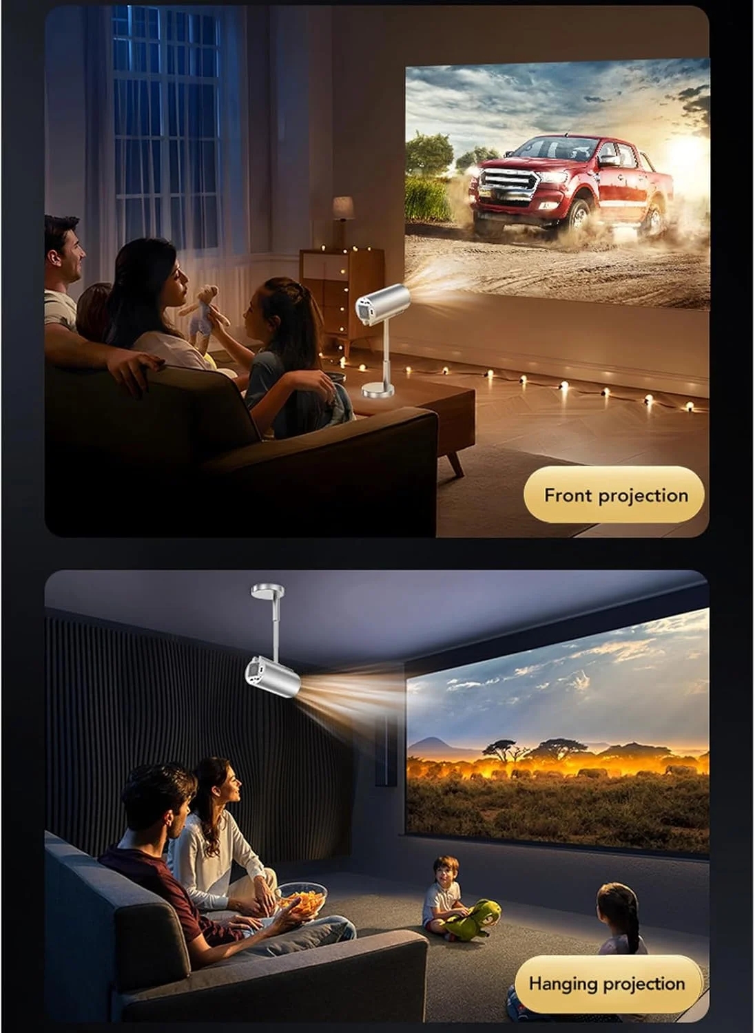 پروژکتور مینی هوشمند Cryfokt، پروژکتور قابل حمل 4K 1080P با کنترل صوتی هوشمند، روشنایی 1200LM صدای فراگیر سه بعدی پروژکتور فیلم برای خانه، سر چرخشی 90 درجه سینمای خانگی (دوشاخه UK) پروژکتور مینی هوشمند Cryfokt، پروژکتور قابل حمل 4K 1080P با کنترل صوتی هوشمند، روشنایی 1200LM صدای فراگیر سه بعدی پروژکتور فیلم برای خانه، سر چرخشی 90 درجه سینمای خانگی (دوشاخه UK)