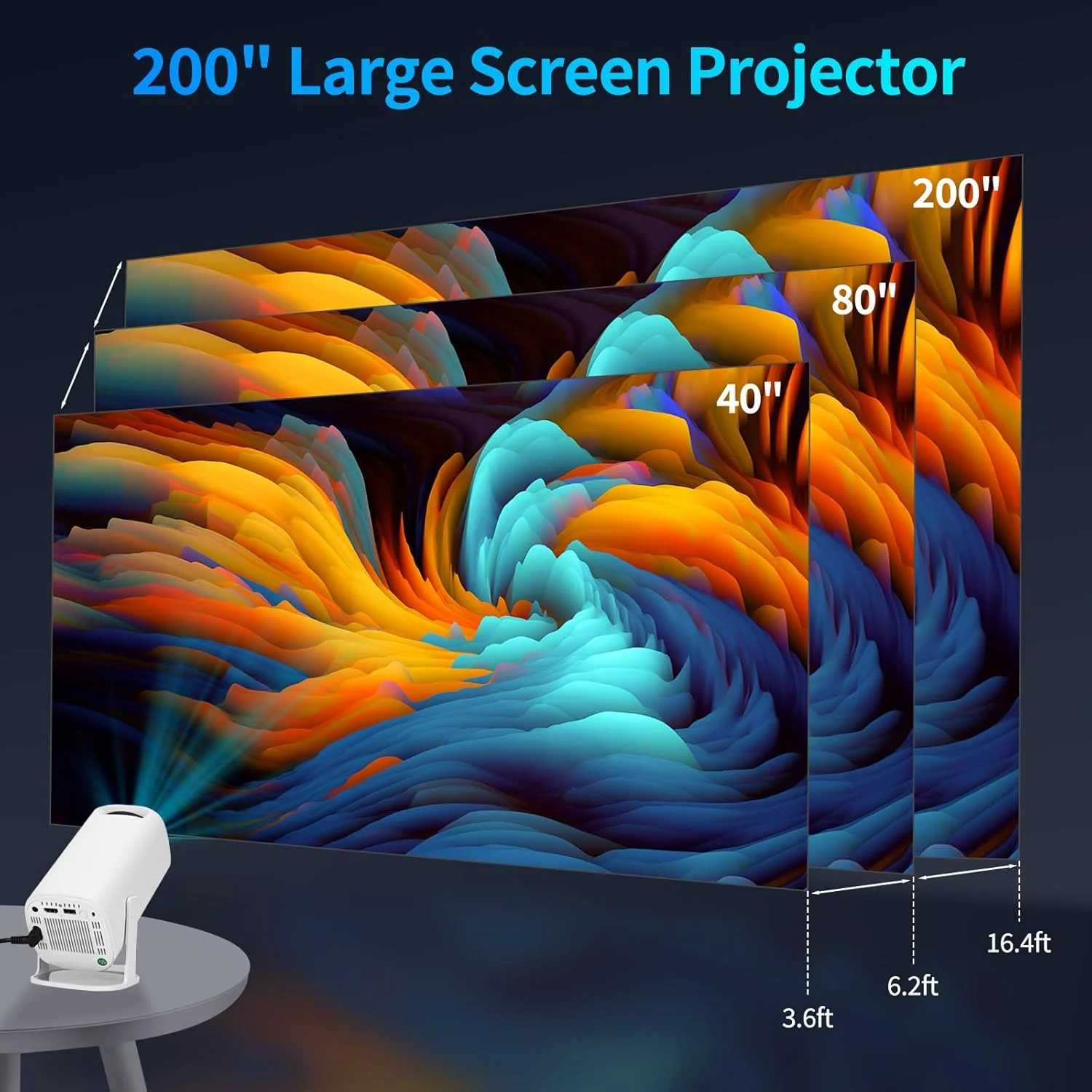 پروژکتور مینی COVVY، پروژکتور قابل حمل با وای فای 6، BT 5.4 و اندروید 11.0، تصحیح خودکار کیستون، پروژکتور سینمای خانگی هوشمند با قابلیت چرخش 180 درجه برای تلفن/دانگل تلویزیون/لپ تاپ پروژکتور مینی COVVY، پروژکتور قابل حمل با وای فای 6، BT 5.4 و اندروید 11.0، تصحیح خودکار کیستون، پروژکتور سینمای خانگی هوشمند با قابلیت چرخش 180 درجه برای تلفن/دانگل تلویزیون/لپ تاپ