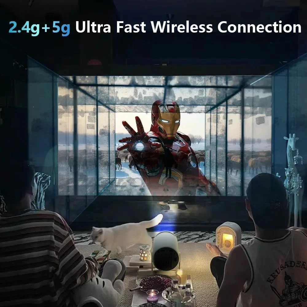 پروژکتور مینی CRONY WIFI 6 و بلوتوث 4K با پشتیبانی از 1080P، پروژکتور قابل حمل با چرخش 180 درجه و صفحه نمایش 130 اینچی، پروژکتور فیلم 4000 برنامه، تصحیح خودکار کیستون، سازگار با لپ تاپ، کامپیوتر و تلفن هوشمند پروژکتور مینی CRONY WIFI 6 و بلوتوث 4K با پشتیبانی از 1080P، پروژکتور قابل حمل با چرخش 180 درجه و صفحه نمایش 130 اینچی، پروژکتور فیلم 4000 برنامه، تصحیح خودکار کیستون، سازگار با لپ تاپ، کامپیوتر و تلفن هوشمند