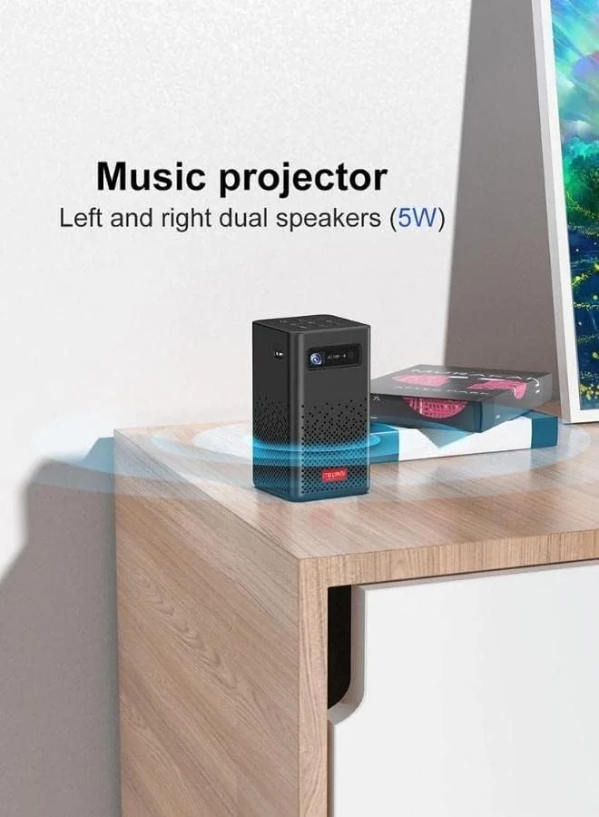 پروژکتور عمودی CRONY C900 با بلندگوی هوشمند بلوتوثی DLP، بلوتوث 5.0، پشتیبانی از 1080P، قابلیت آینه سازی بی سیم و باتری داخلی پروژکتور عمودی CRONY C900 با بلندگوی هوشمند بلوتوثی DLP، بلوتوث 5.0، پشتیبانی از 1080P، قابلیت آینه سازی بی سیم و باتری داخلی