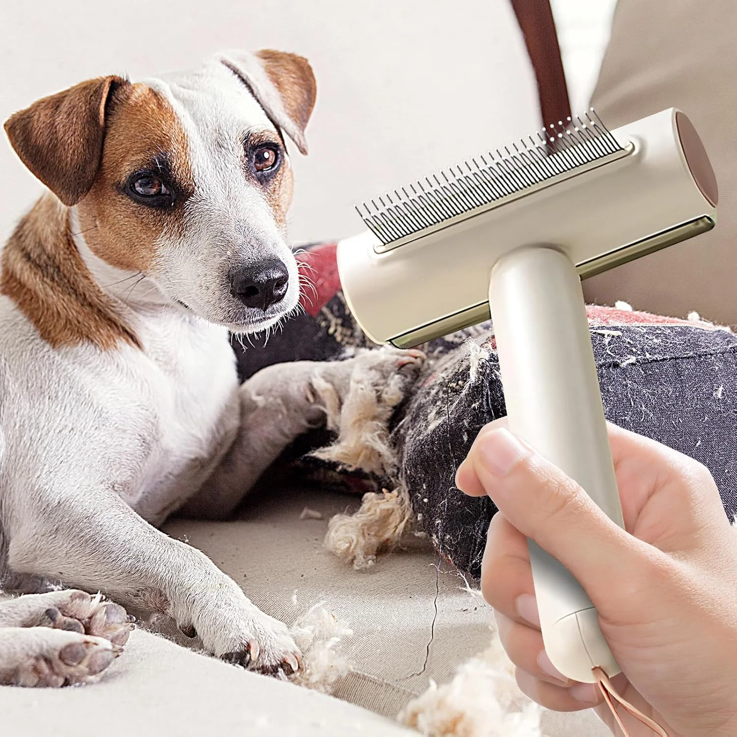 شانه گره باز کن سگ - برس سگ همراه با مو جمع کن - شانه گره باز کن قابل حمل گربه برای حیوانات خانگی کوچک و بزرگ، بچه گربه ها و توله سگ ها شانه گره باز کن سگ - برس سگ همراه با مو جمع کن - شانه گره باز کن قابل حمل گربه برای حیوانات خانگی کوچک و بزرگ، بچه گربه ها و توله سگ ها