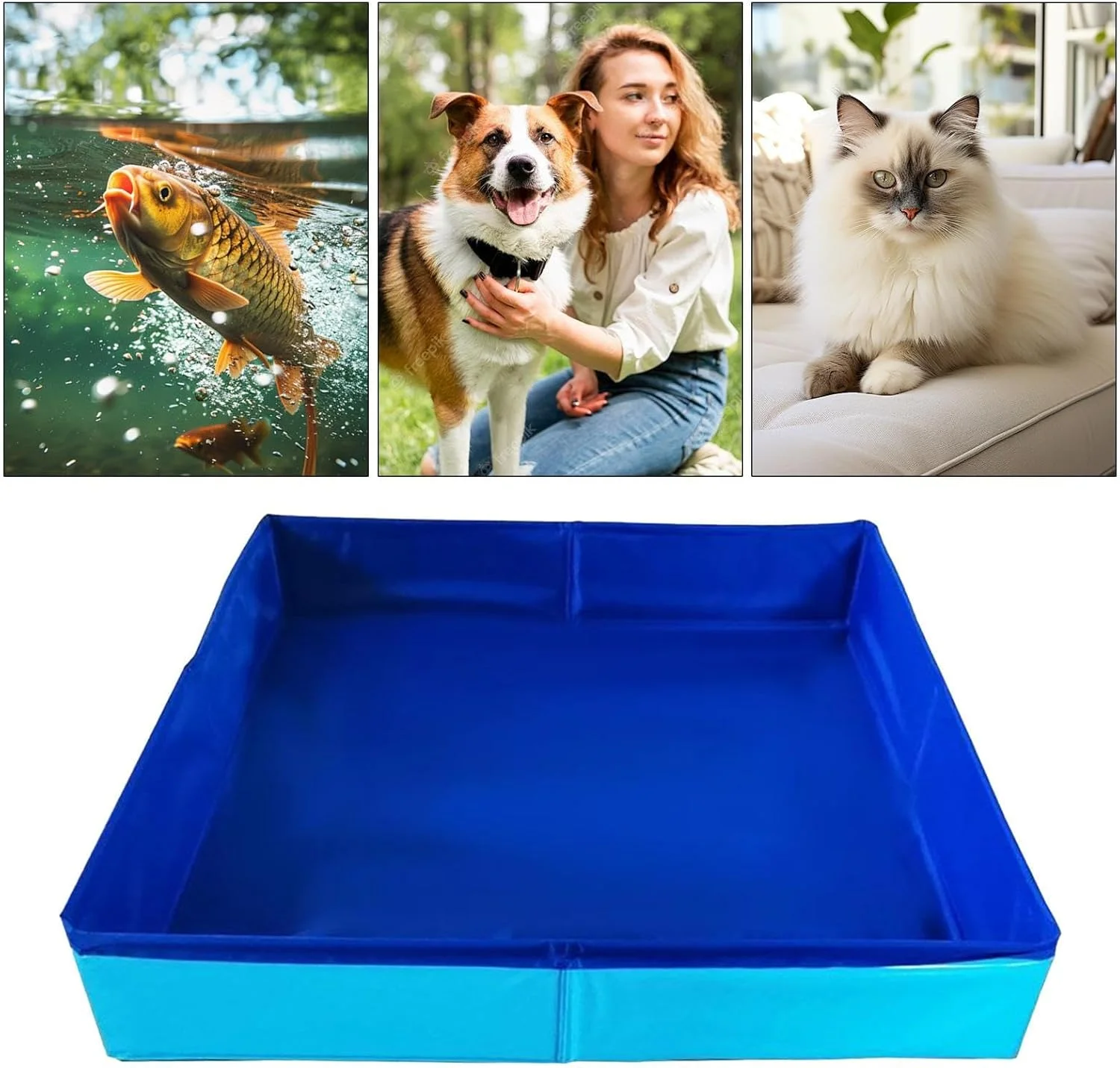 استخر تاشو سگ - وان حمام حیوانات خانگی - استخر تاشو ضد لغزش گربه و سگ برای داخل خانه، باغ، فضای باز، پاسیو، کمپینگ، بالکن، پیک نیک و حیاط خلوت استخر تاشو سگ - وان حمام حیوانات خانگی - استخر تاشو ضد لغزش گربه و سگ برای داخل خانه، باغ، فضای باز، پاسیو، کمپینگ، بالکن، پیک نیک و حیاط خلوت