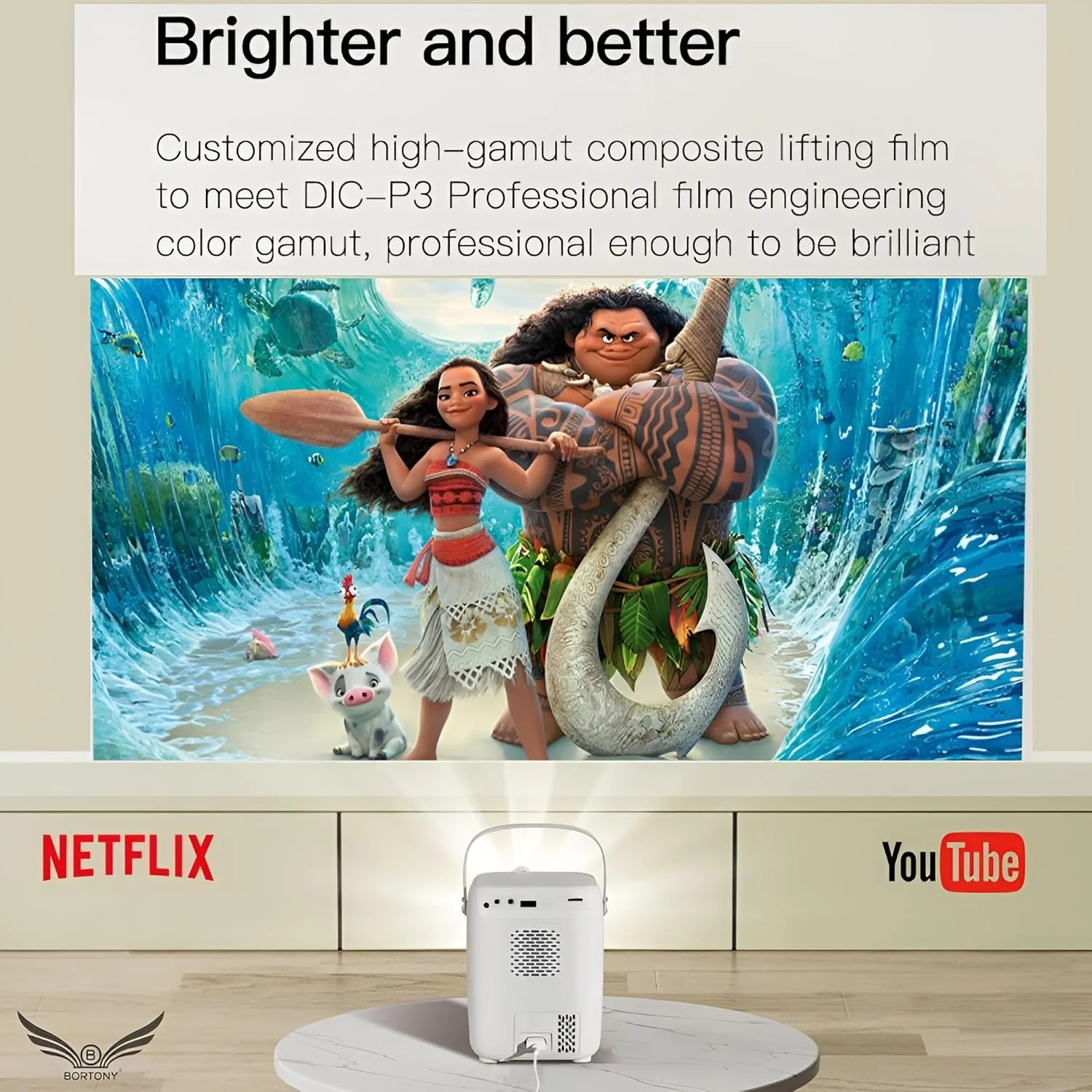 پروژکتور ویدئویی قابل حمل وای فای 5G مدل BORTONY Mini S10، 1920x1080P، پروژکتور چند رسانه ای هوشمند اندروید 8000 لومن، سینمای خانگی بلوتوث، پروژکتور فیلم، پشتیبانی از بلوتوث/وای فای/USB/کارت SD (مشکی) پروژکتور ویدئویی قابل حمل وای فای 5G مدل BORTONY Mini S10، 1920x1080P، پروژکتور چند رسانه ای هوشمند اندروید 8000 لومن، سینمای خانگی بلوتوث، پروژکتور فیلم، پشتیبانی از بلوتوث/وای فای/USB/کارت SD (مشکی)