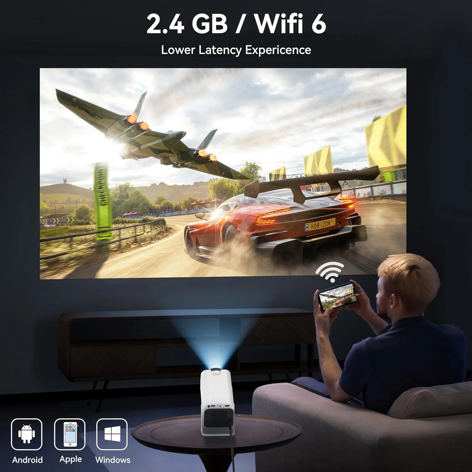 پروژکتور مینی 4K BORTONY، پروژکتور هوشمند 1080P با سیستم عامل Android TV 11.0 داخلی، با Wifi و بلوتوث، پروژکتور کیستون اتوماتیک 10000 لومن، پروژکتور پرتاب کوتاه با چرخش 180 درجه مدل HY320 (سفید) پروژکتور مینی 4K BORTONY، پروژکتور هوشمند 1080P با سیستم عامل Android TV 11.0 داخلی، با Wifi و بلوتوث، پروژکتور کیستون اتوماتیک 10000 لومن، پروژکتور پرتاب کوتاه با چرخش 180 درجه مدل HY320 (سفید)